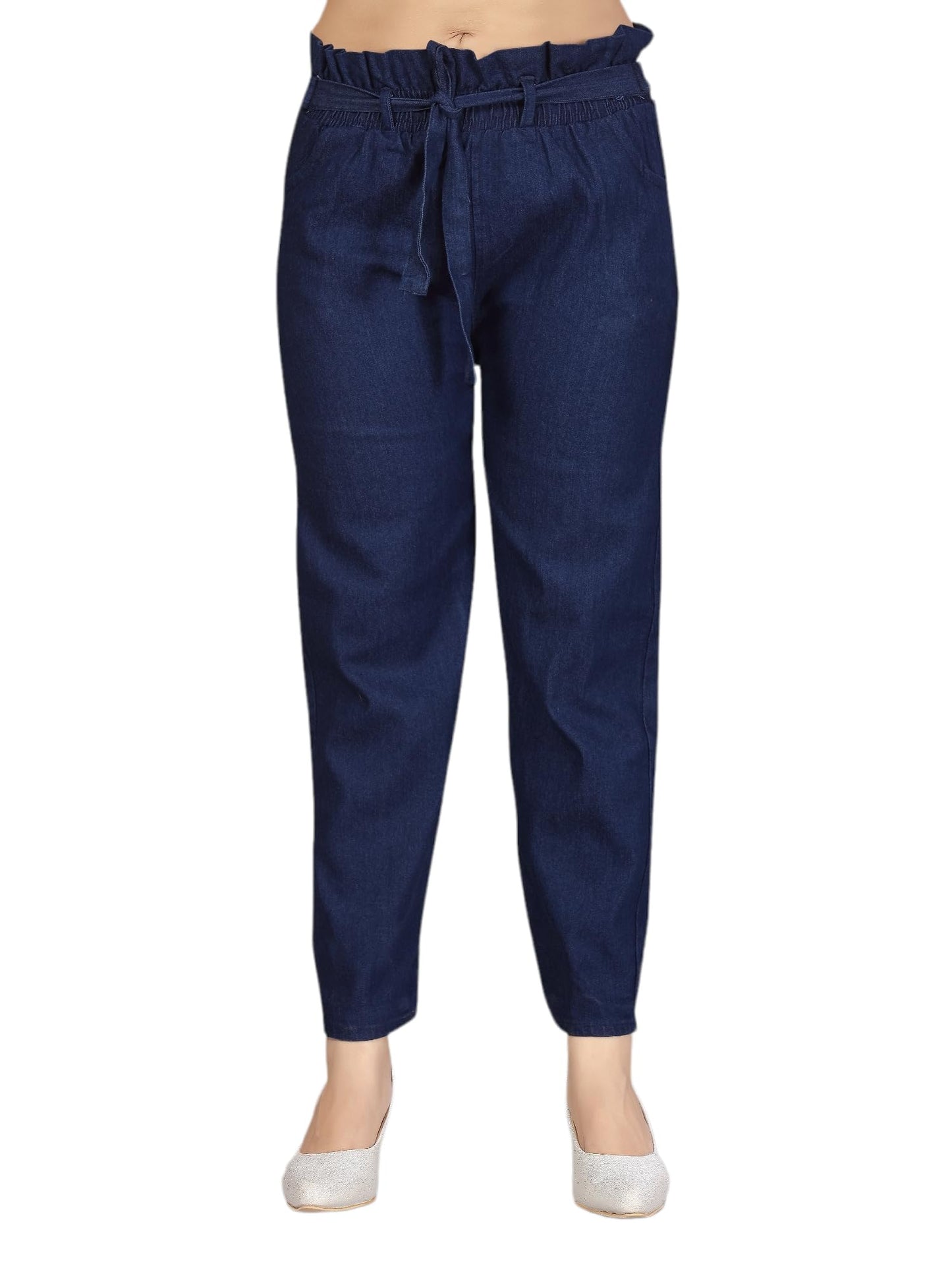 Aarika Girls Navy Blue Colour Denim Palazzo (12-15 Years)