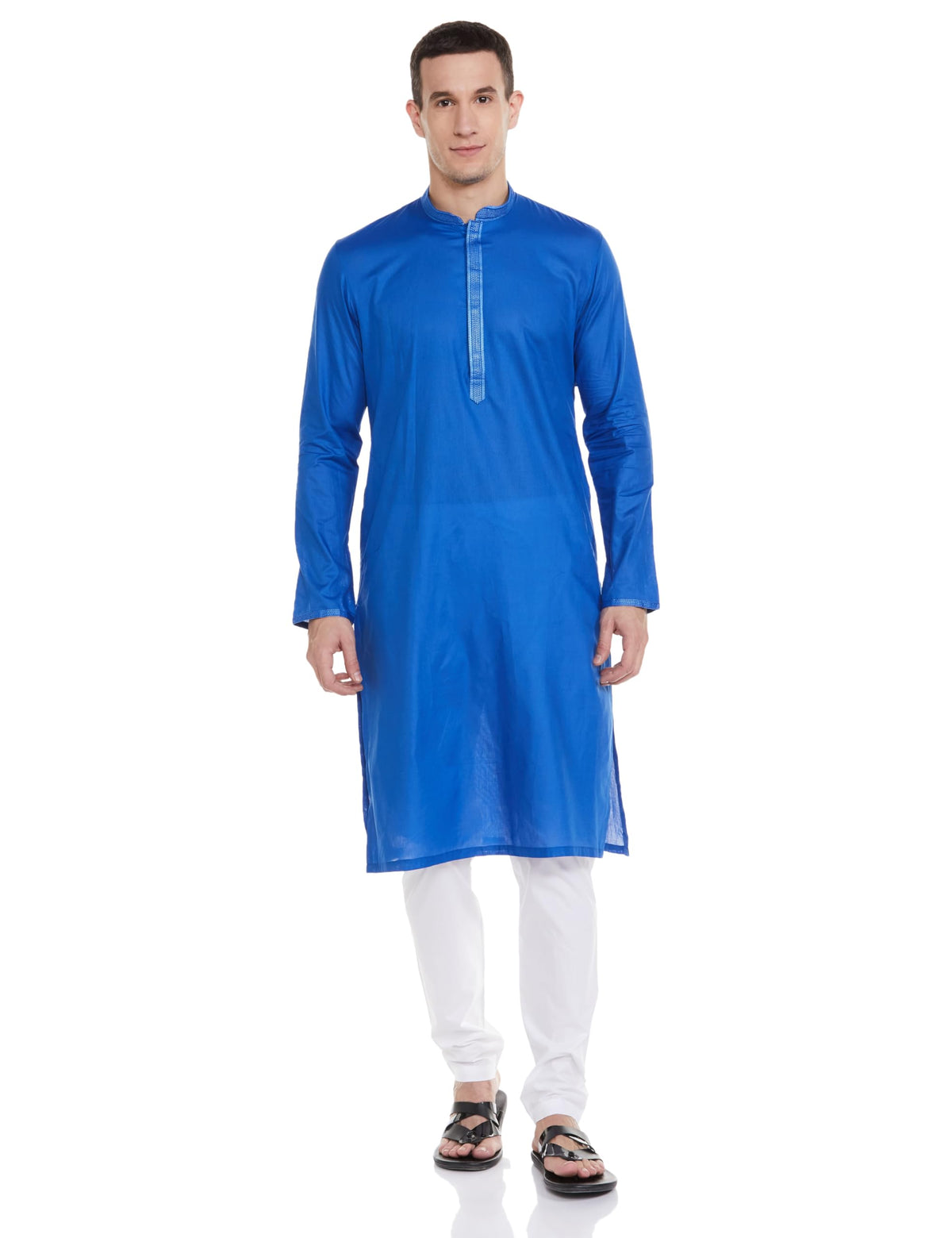 Manyavar Cotton Solid Casual Kurta Set For Men