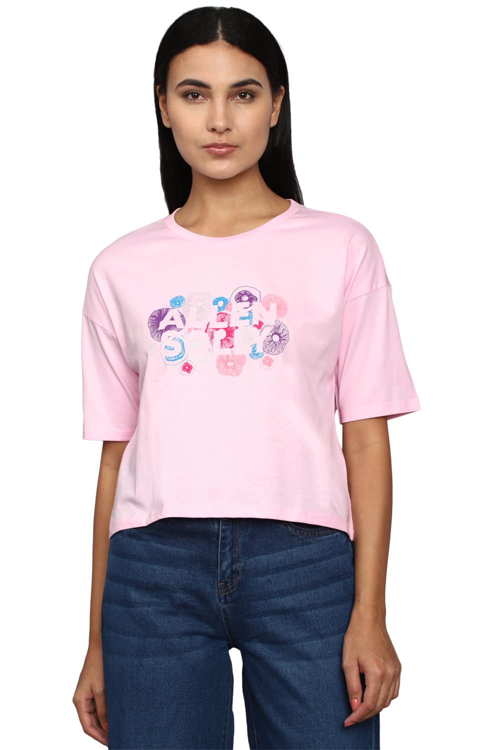 Allen Solly Women Regular Fit Printed Graphic T-Shirt
