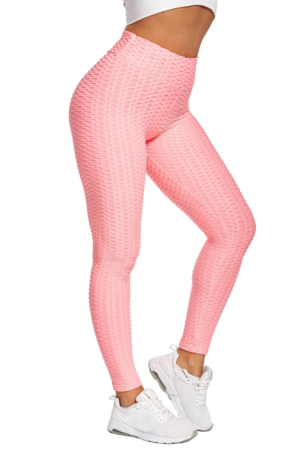 Shasmi Womens Peach High Waist Yoga Pants Butt Lifting Leggings Workout Seamless Leggings TextuPeach Booty Tights Trousers Yoga
