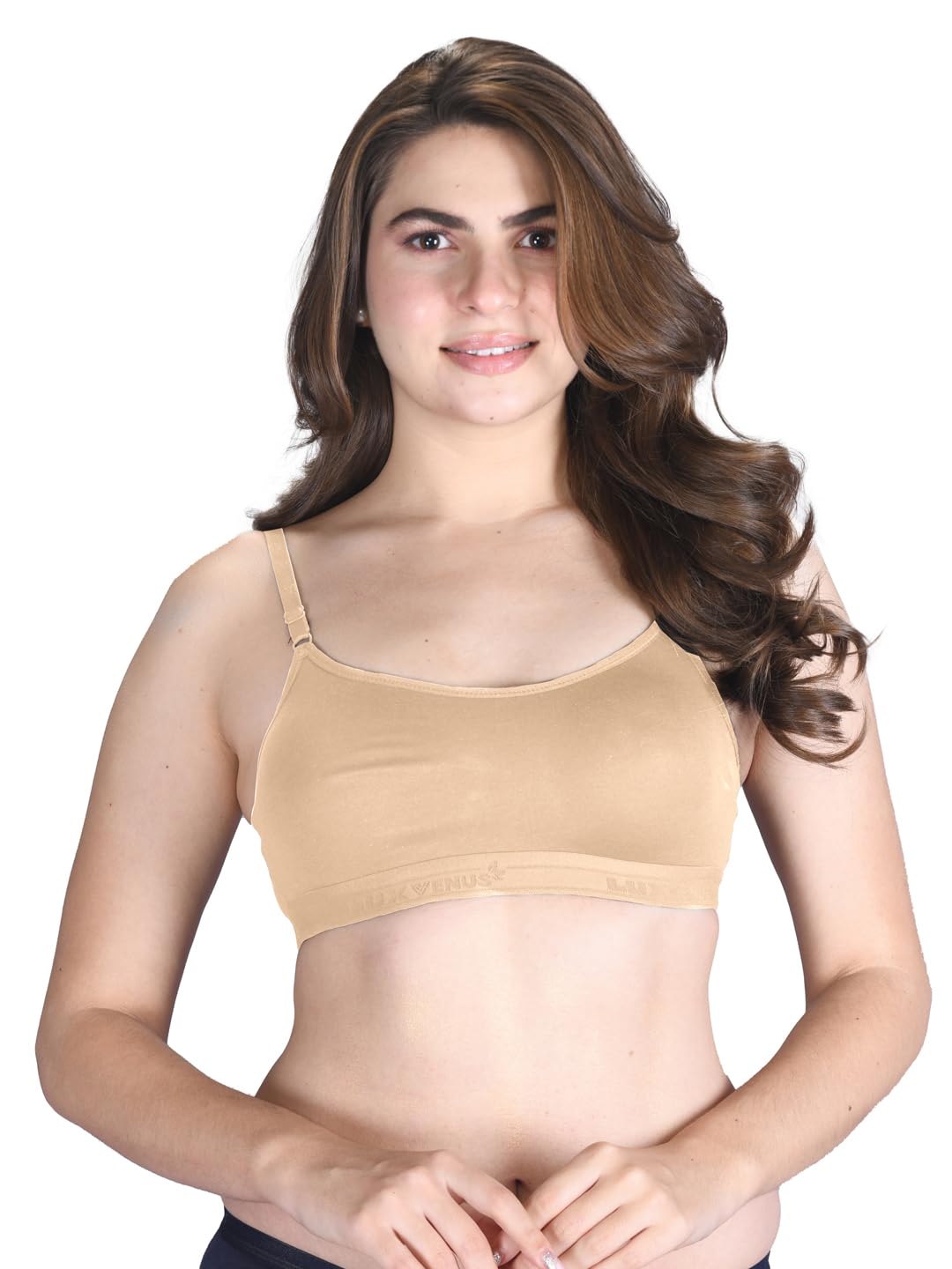Lux Venus Moulded Sprots Bra With Adjustable Strap Skin