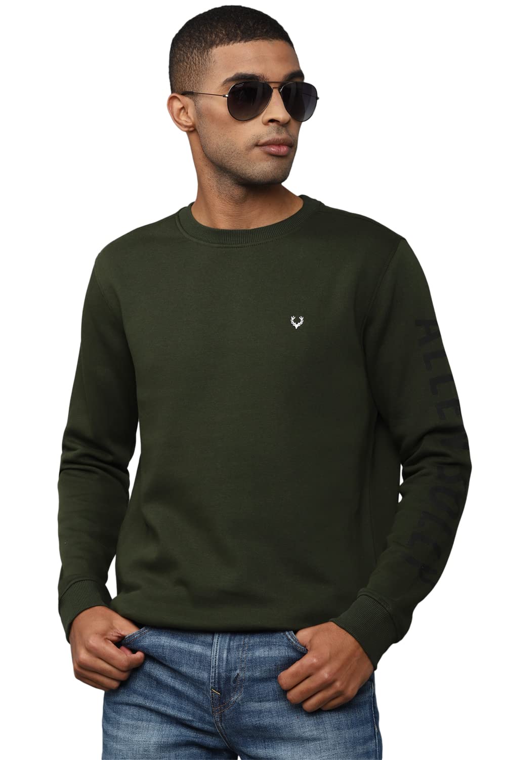 Allen Solly Men Regular Fit Printed Cotton Crew Neck T-Shirt