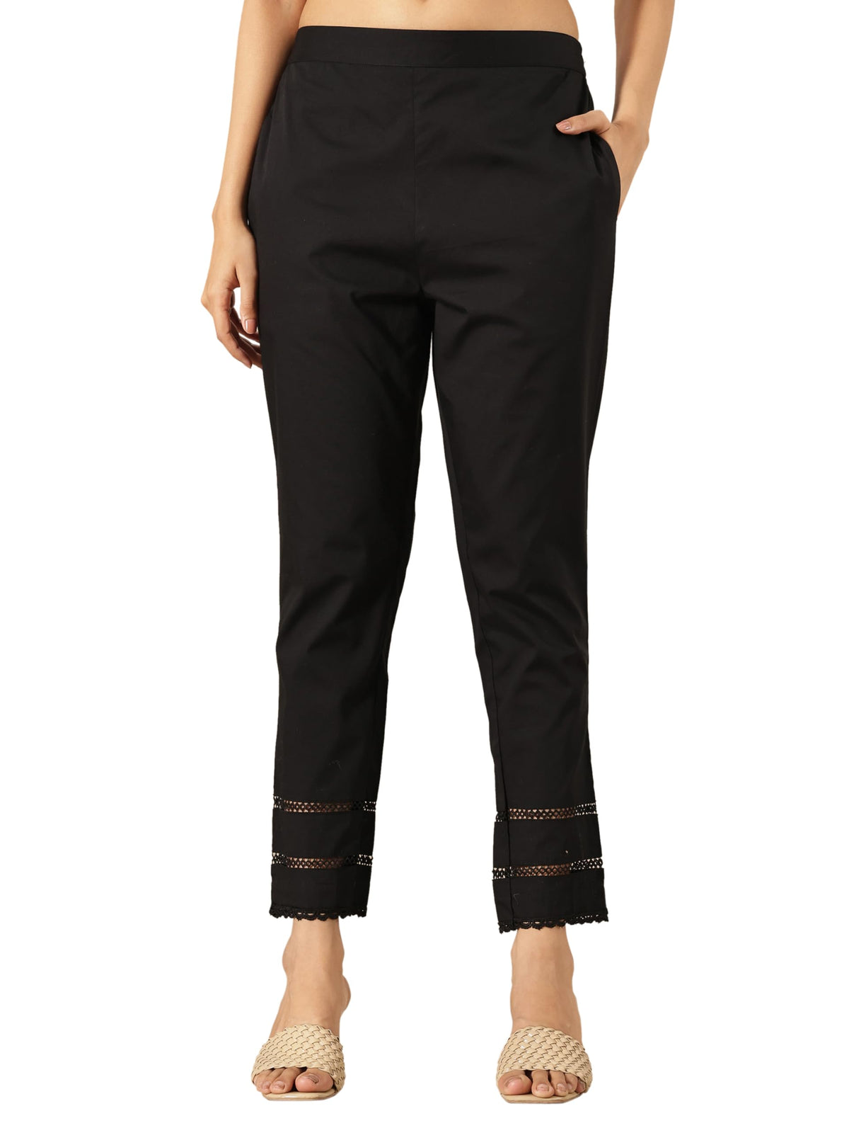 Libas WomenS Regular Trousers (Pl1666_Black
