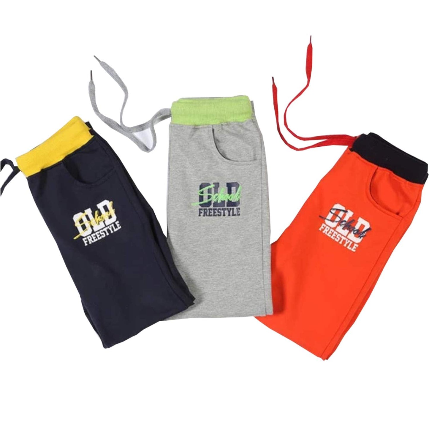 KYDA KIDS Boys Regular Fit Track Pants (Pack of 3) Multicolour