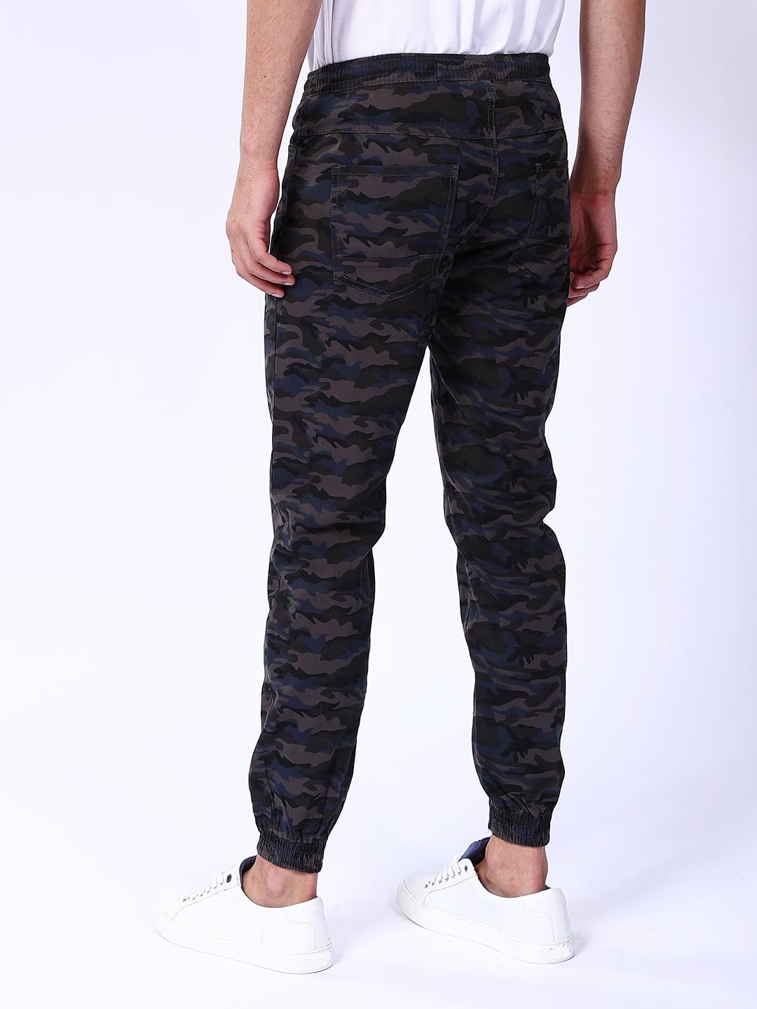 The Indian Garage Co Men Slim Fit Solid Mid-Rise Joggers Charcoal Grey
