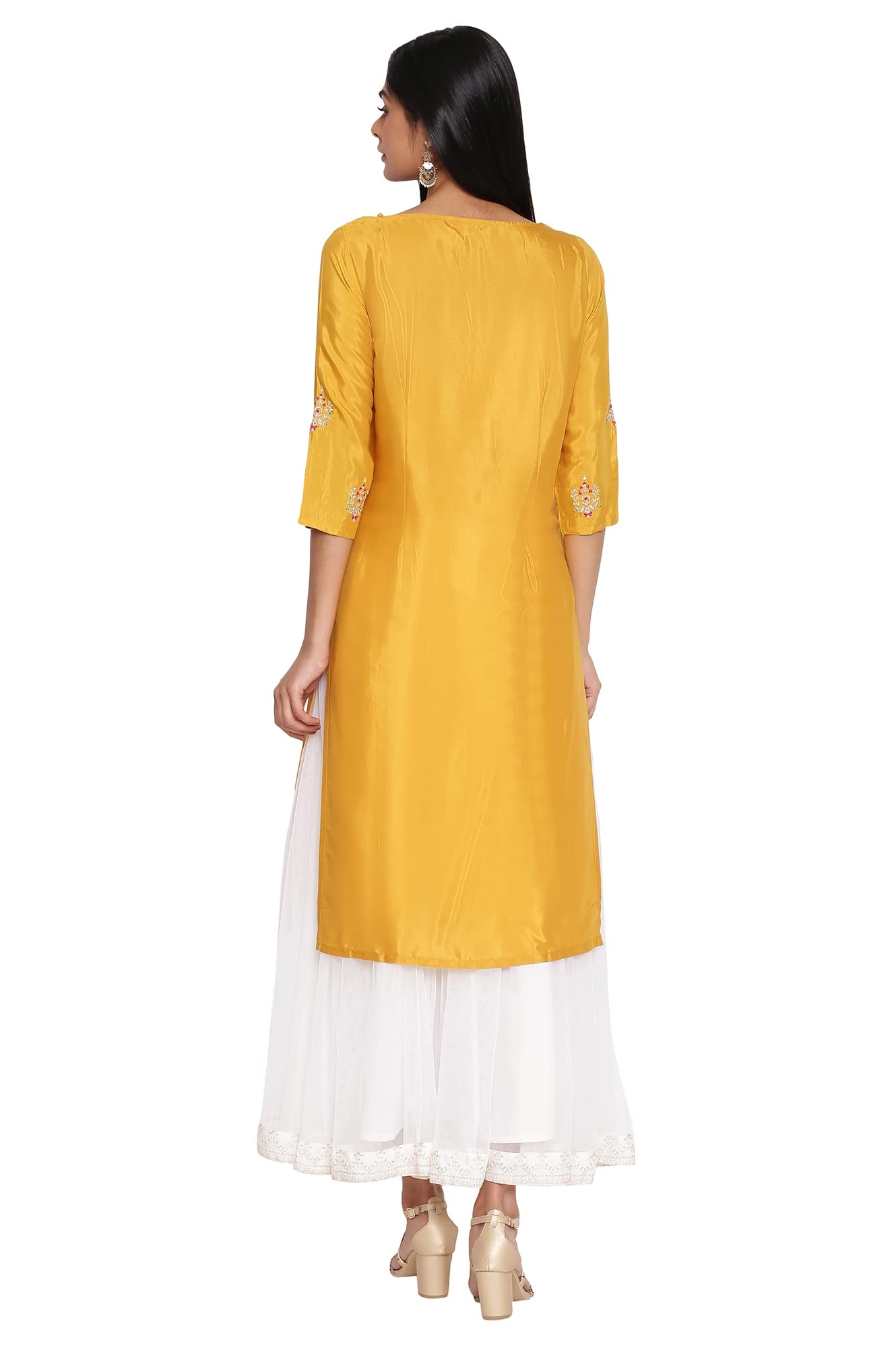 W for Woman Viscose Women Straight Kurta with Embroidery