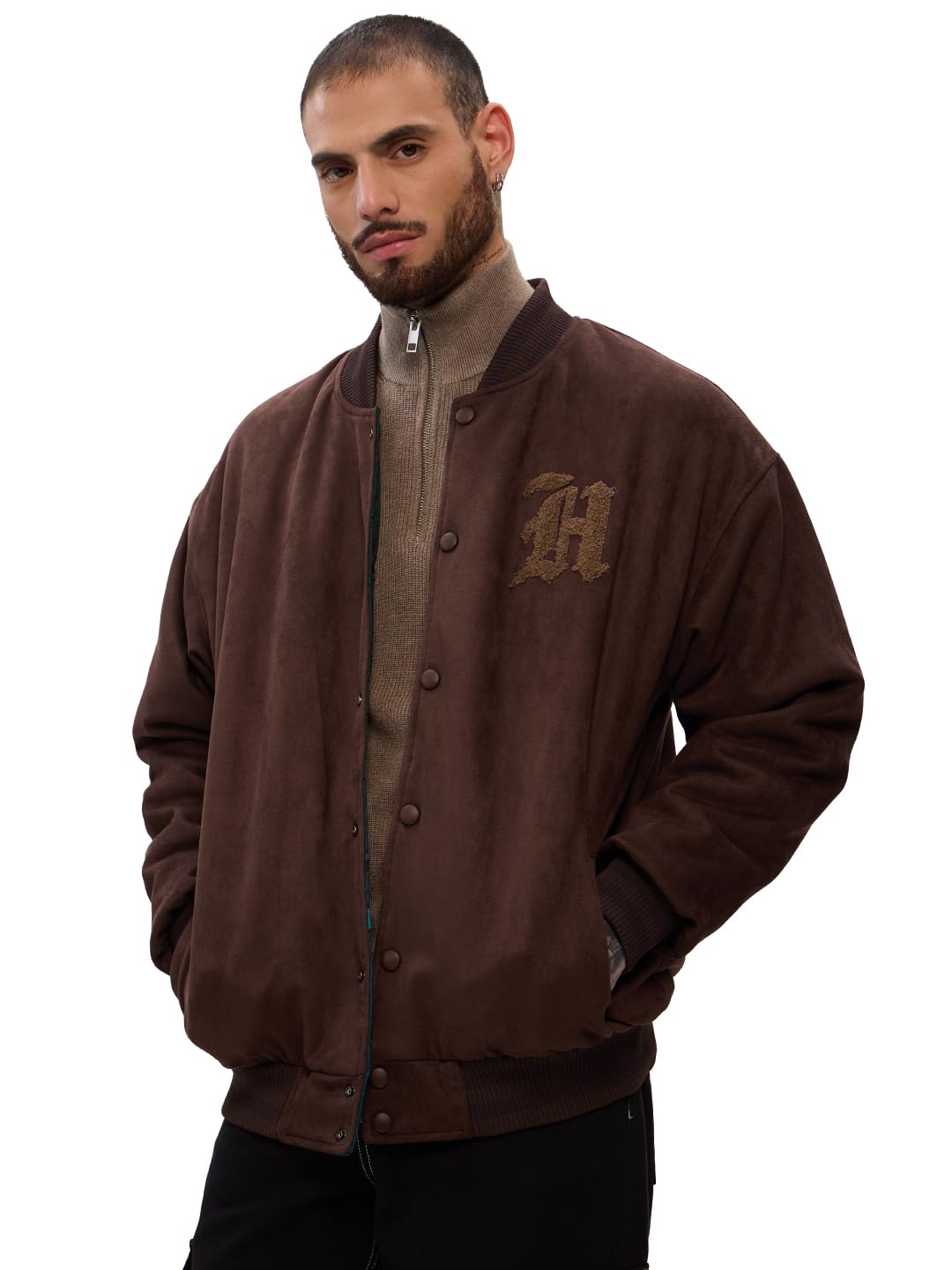 The Souled Store Reversible Bomber: Harry Potter Hogwards Mens and Boys Long Sleeve Zipper Front Oversized Fit Cropped Jackets