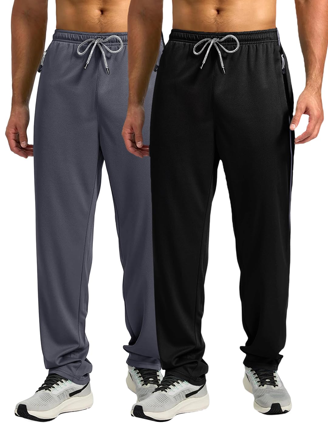 Pinkmint Men's Spandex Track Pant | Stylish Regular Fit Track with Side Zip Pocket