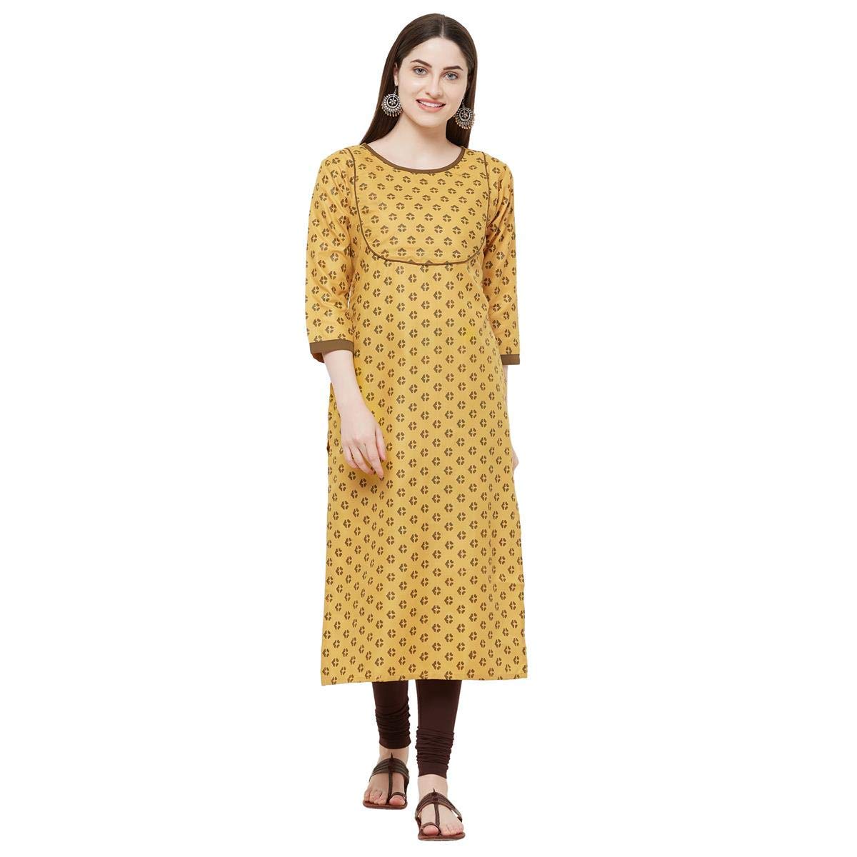 GoSriKi Womens Rayon Printed Straight Kurta