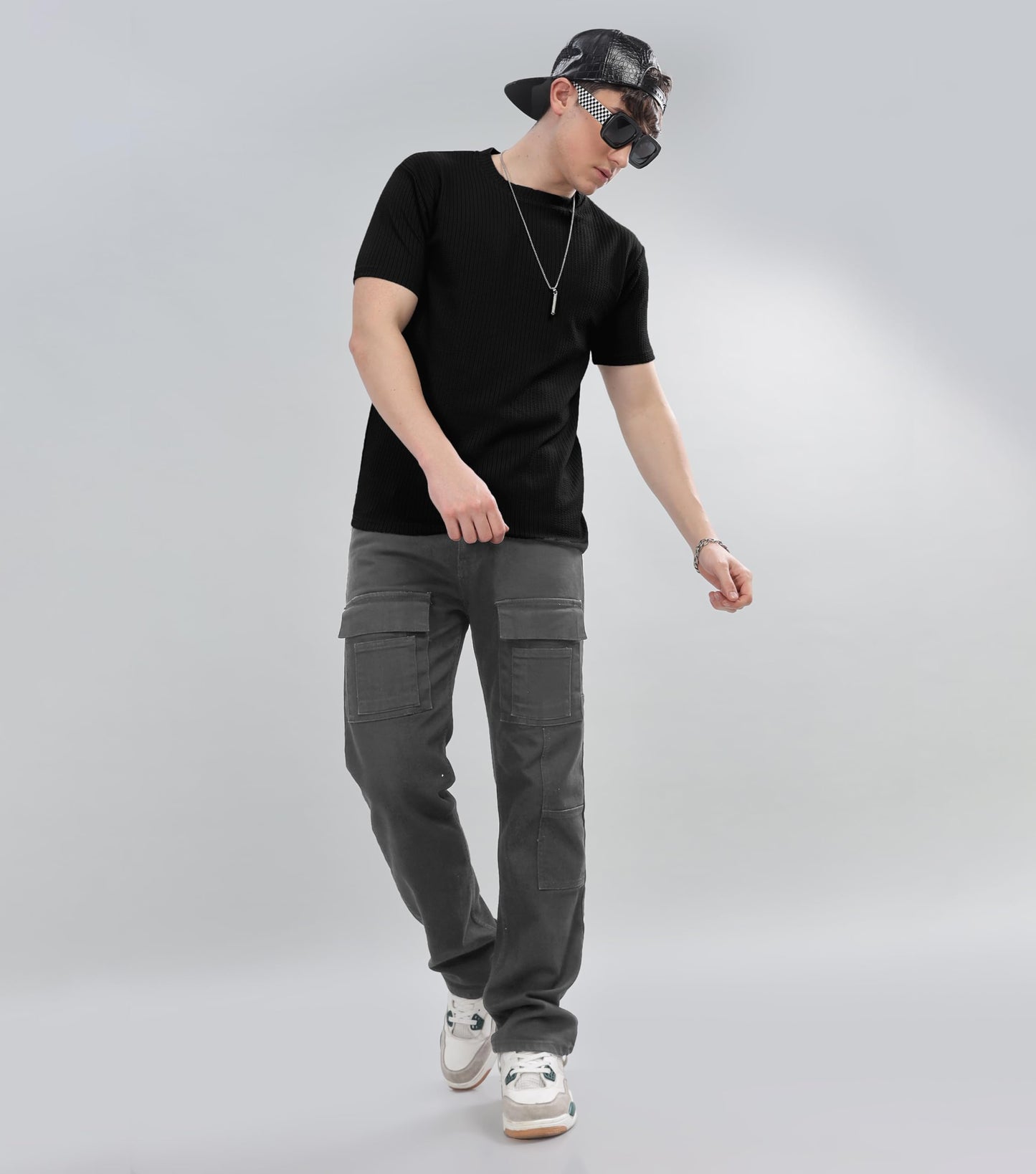 SHODOX Mens Polycotton Solid Round Neck Regular Fit Tshirt (Pack of 1) Black