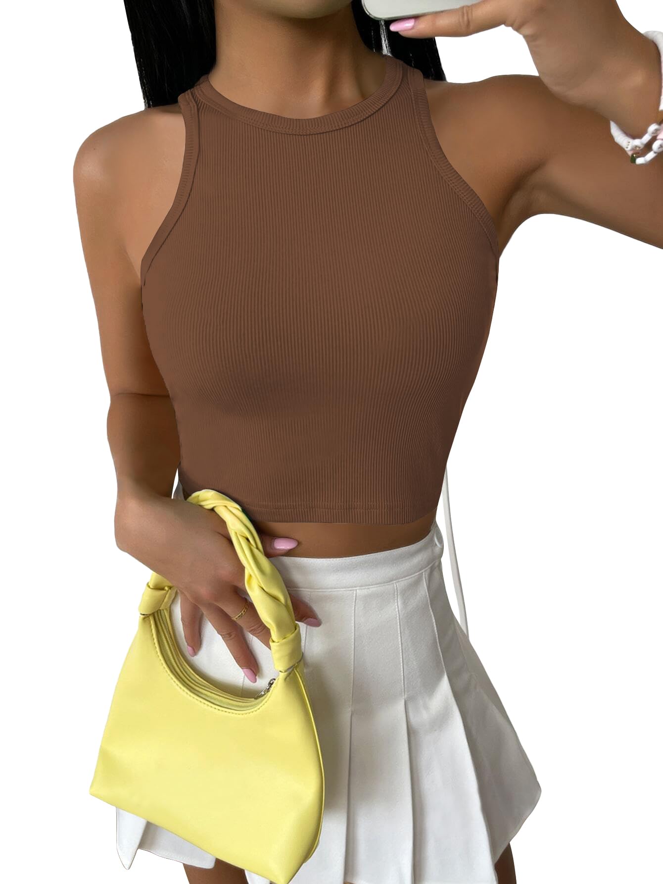 Toochki Top for Women| Crop Short Tops | dex | Strachable Tank Style Solid Tunics for Girls