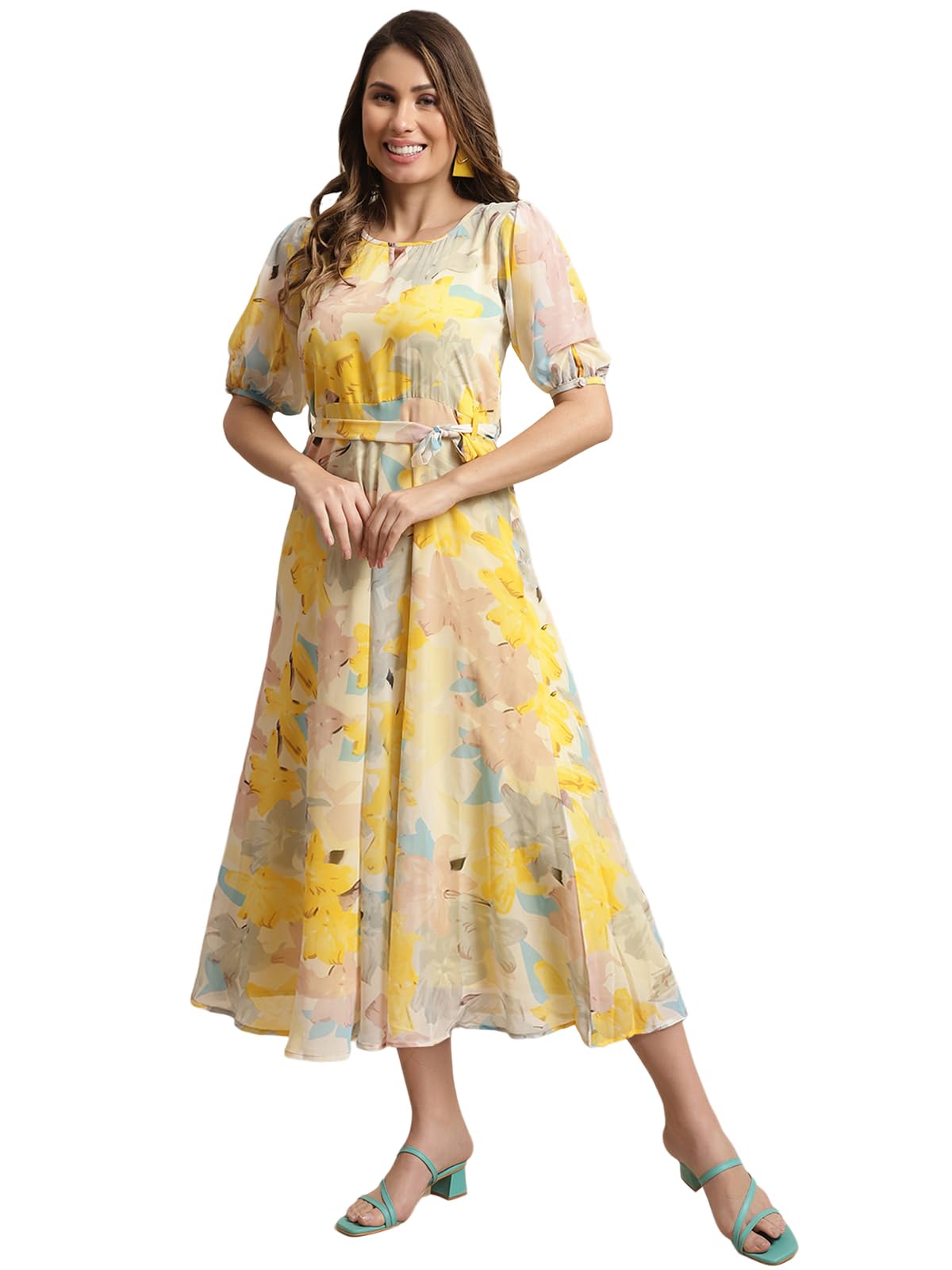 Tee Projekt Women Lemon Zest Floral Maxi Dress