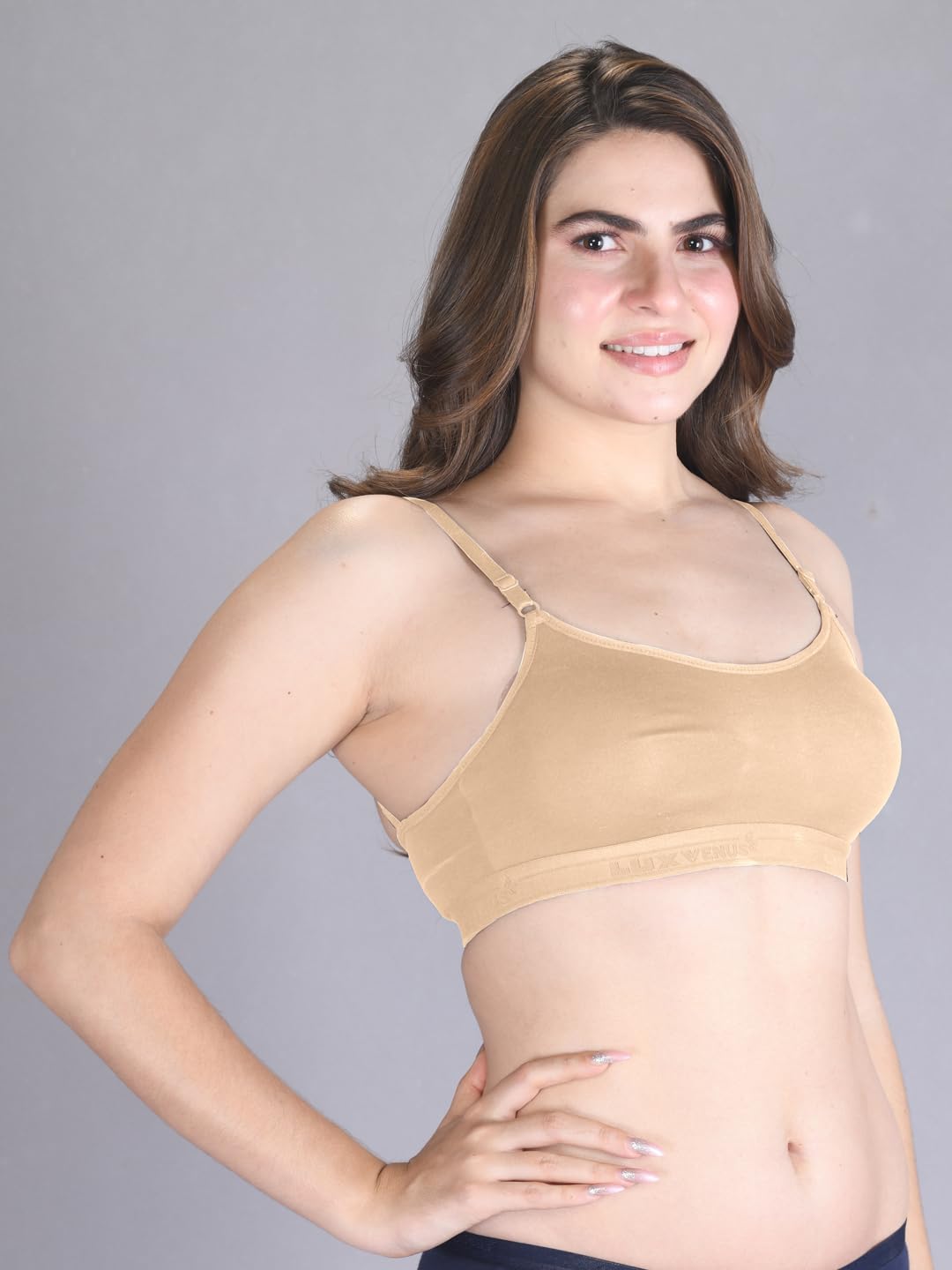 Venus Wire Free Slip On Moulded Sports Bra With Adjustable Strap