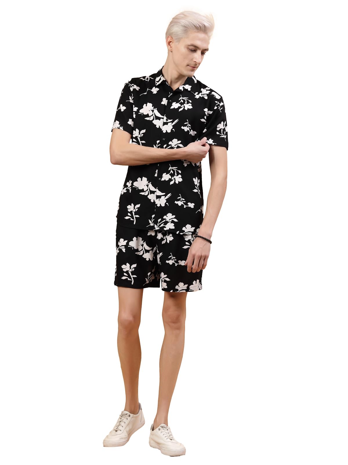 Rigo Printed Co-Ord Set For Men | Casual Shirt & Shorts Night Suit | Lounge-Wear Nightdress Pajama Set | Night Wear, Beach, Vaca