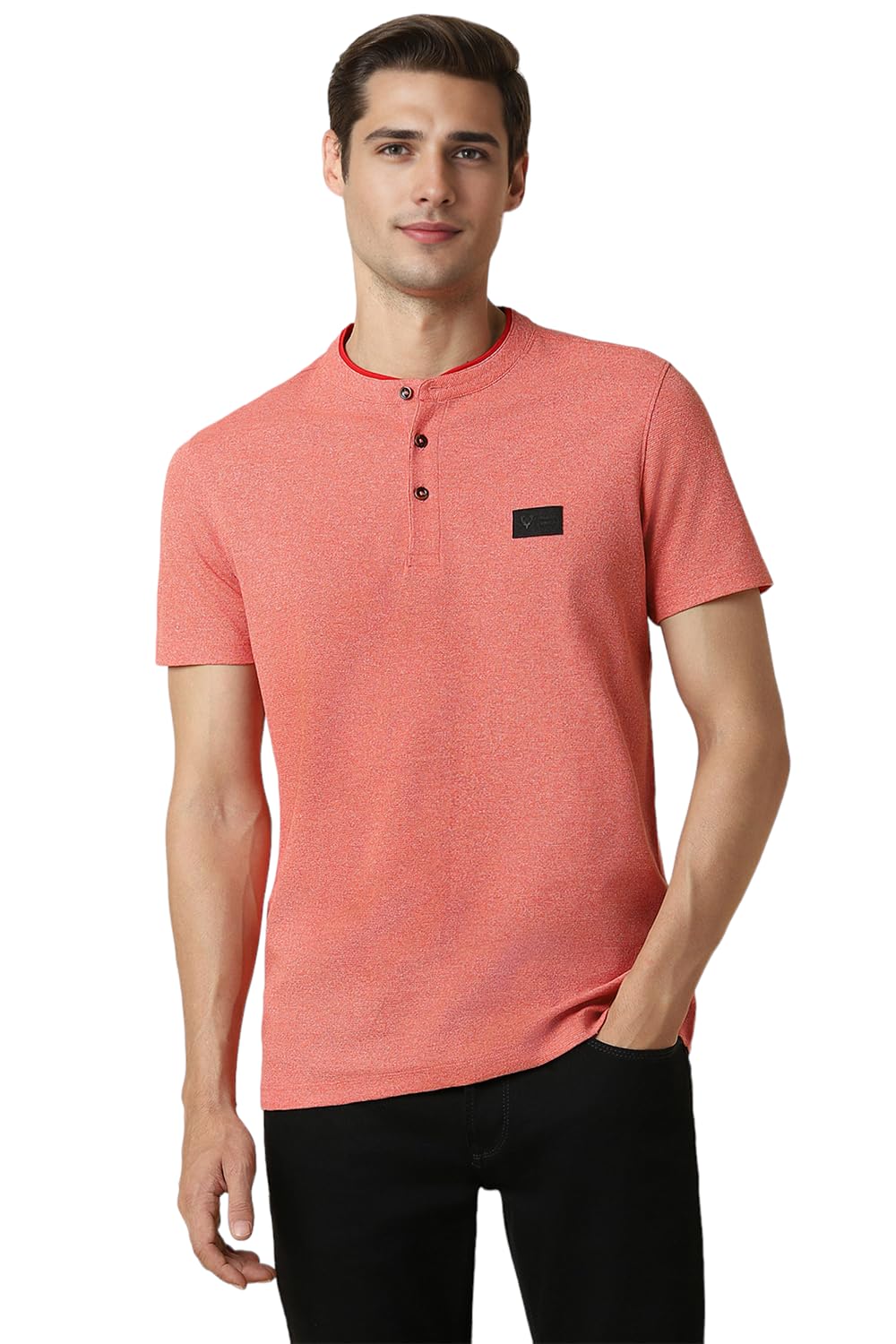 Allen Solly Men Solid Casual Half Sleeve Short Sleeve T-Shirt