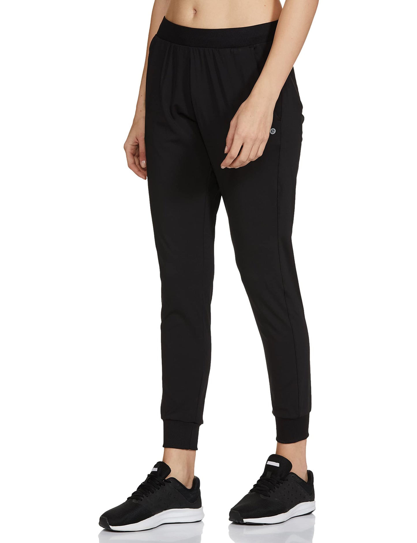 Enamor Athleisure Polyester Blend Womens 4 Way Stretch Quick Dry Antimicrobial Finish Ankle Length Smart Jogger Track Pants - E