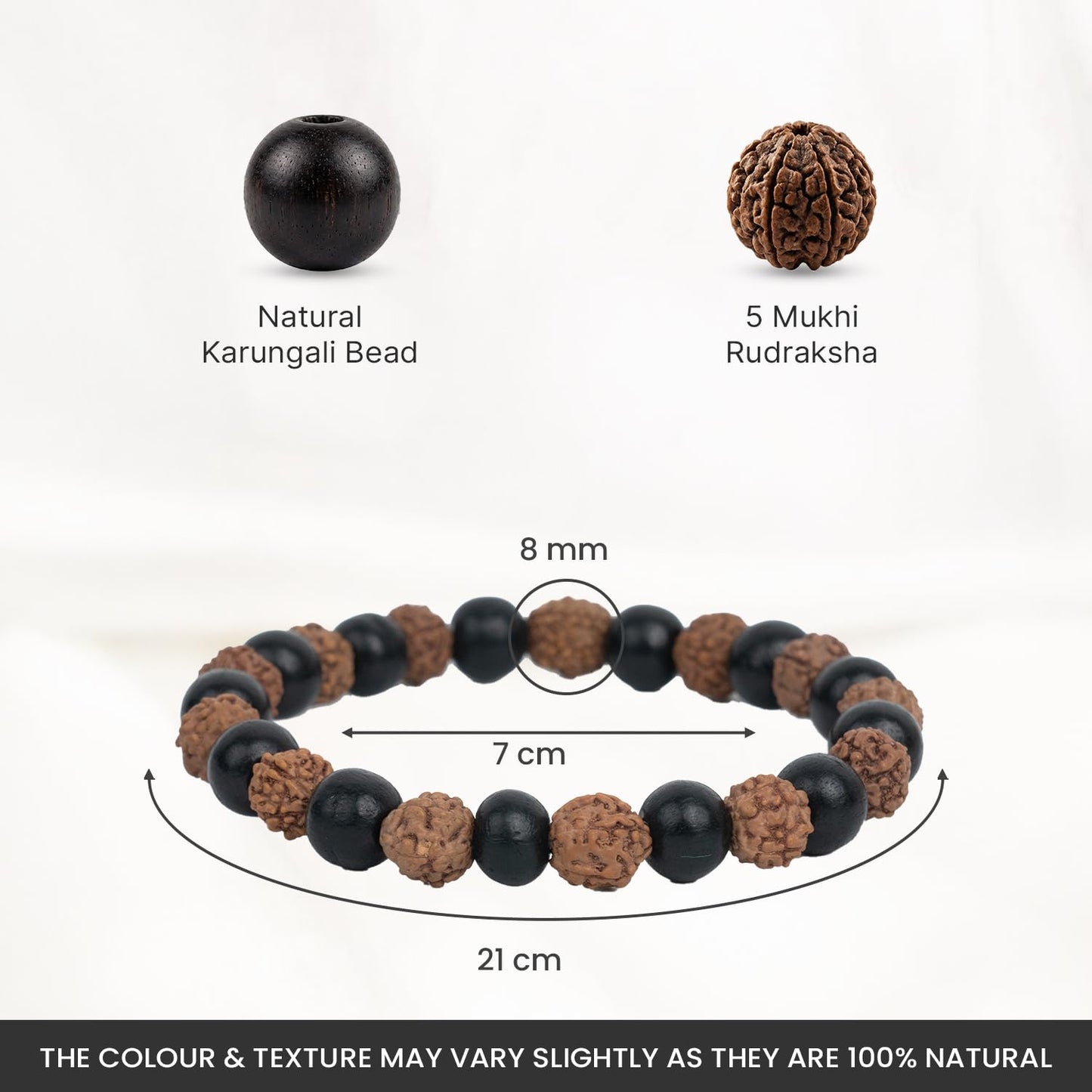 Astrotalk Divya Rudraksha Karungali Bracelet | Original 5 Mukhi Rudraksha and Karungali Beads| Shields From Evil Eye, Brings Peace & Focus | Bracelet for Man and Woman | Gift for Man & Woman