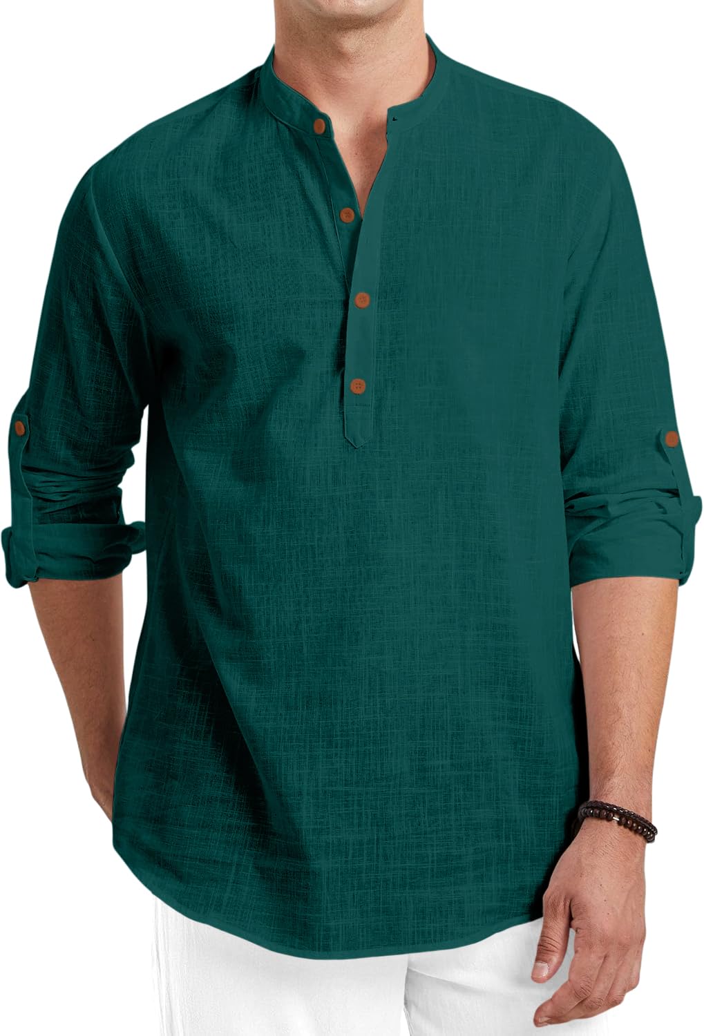 ROYALSCOUT Mens Cotton Blend Full Sleeve Short Kurta Perfect for Traditional Gatherings, Casual Outings, or Everyday Ethnic Wea