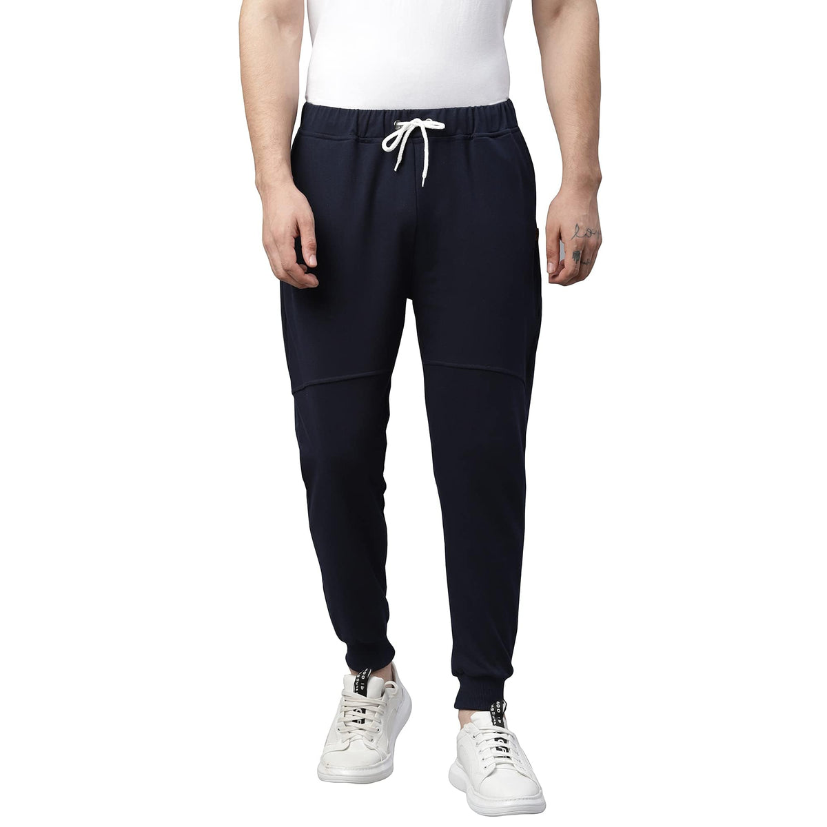 Rigo Relaxed and Regular Fit Printed Cotton Jogger Pants for Men | Track Pant for Men | Lower for Men Blue