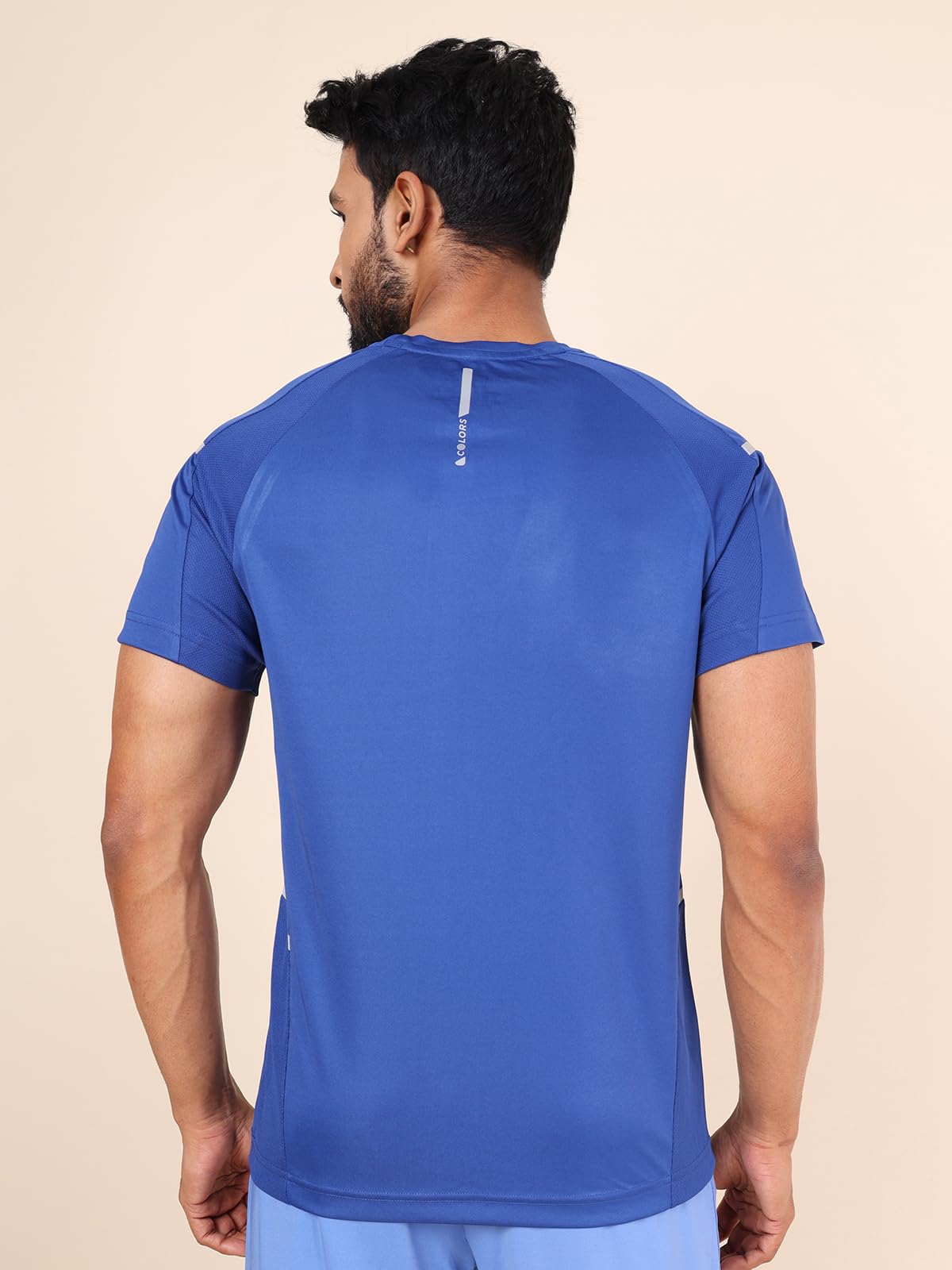 Rupa Colors Mens PLAYSURE Dry FIT Raglan Sleeve Round Neck Activewear T-Shirt | 100% Polyester Fabric | Reflective Logo | Regula