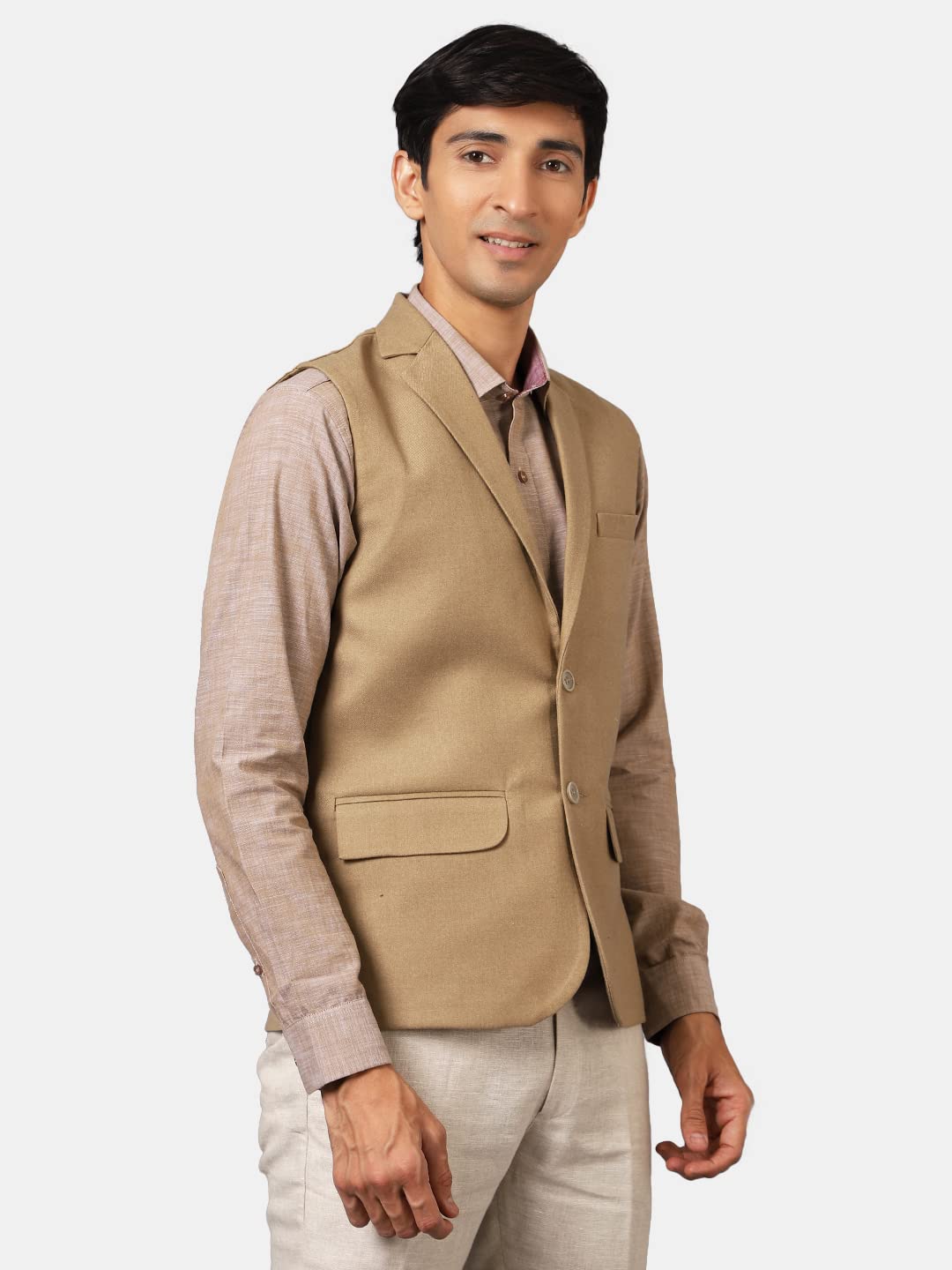 Wintage Men'S Tweed Wool Modi Nehru Jacket
