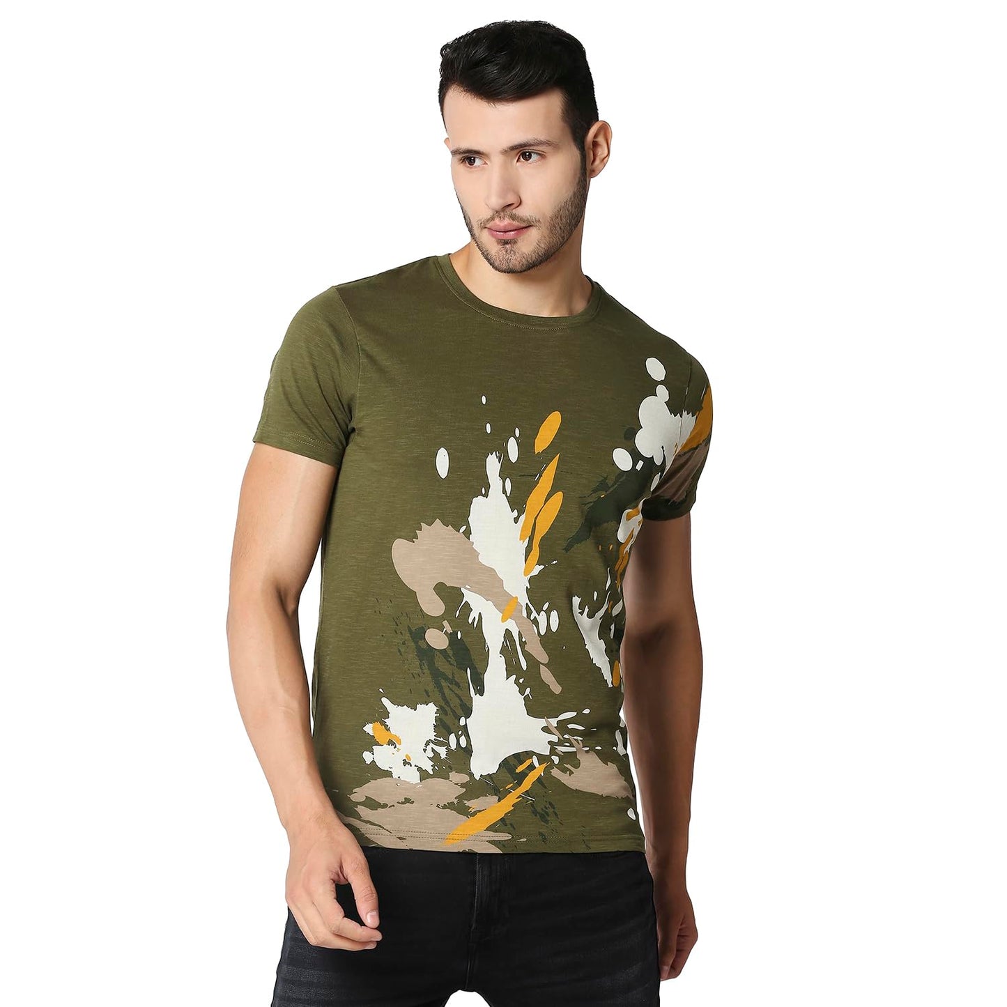 Pepe Jeans MenS Fitted T-Shirt Olive