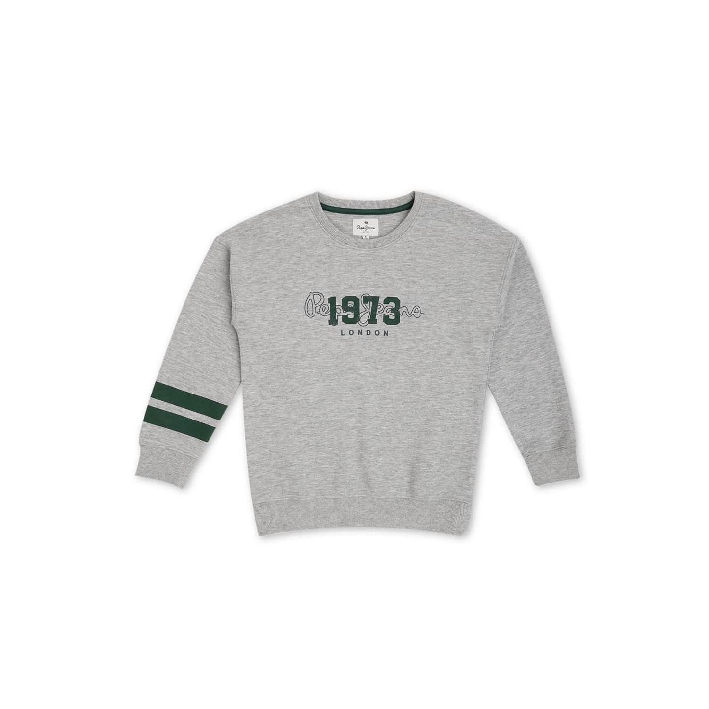Pepe Jeans BoyS Cotton Crew Neck Sweatshirt (Pb581599 Marl Grey