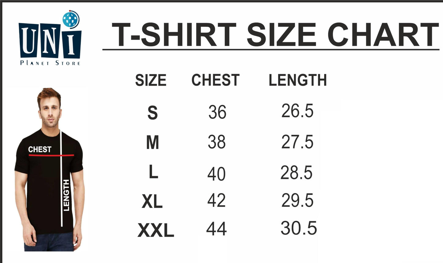 Uniplanet Store MenS Cotton T Shirt With Half Sleeves Round Neck Graphic Virat Prints Regular Fit And Standard Length Multicolo