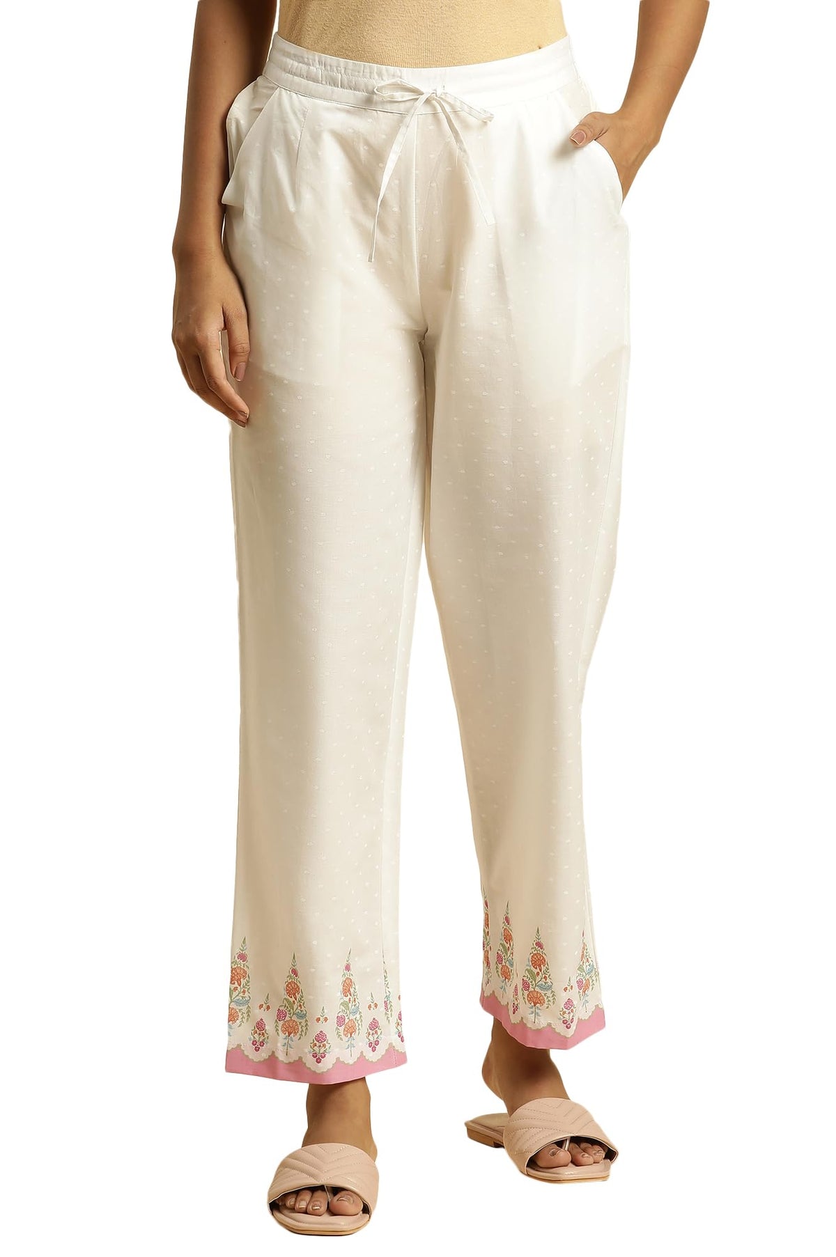 W Pure Cotton Straight Pants for Women | Pure Cotton Straight Pants for Women | Trousers for Women | W for Woman