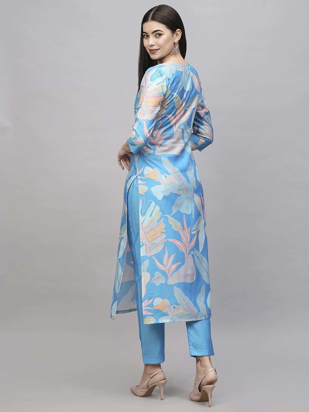 GoSriKi Women's Cotton Blend Kurta with Pant Pack of 2