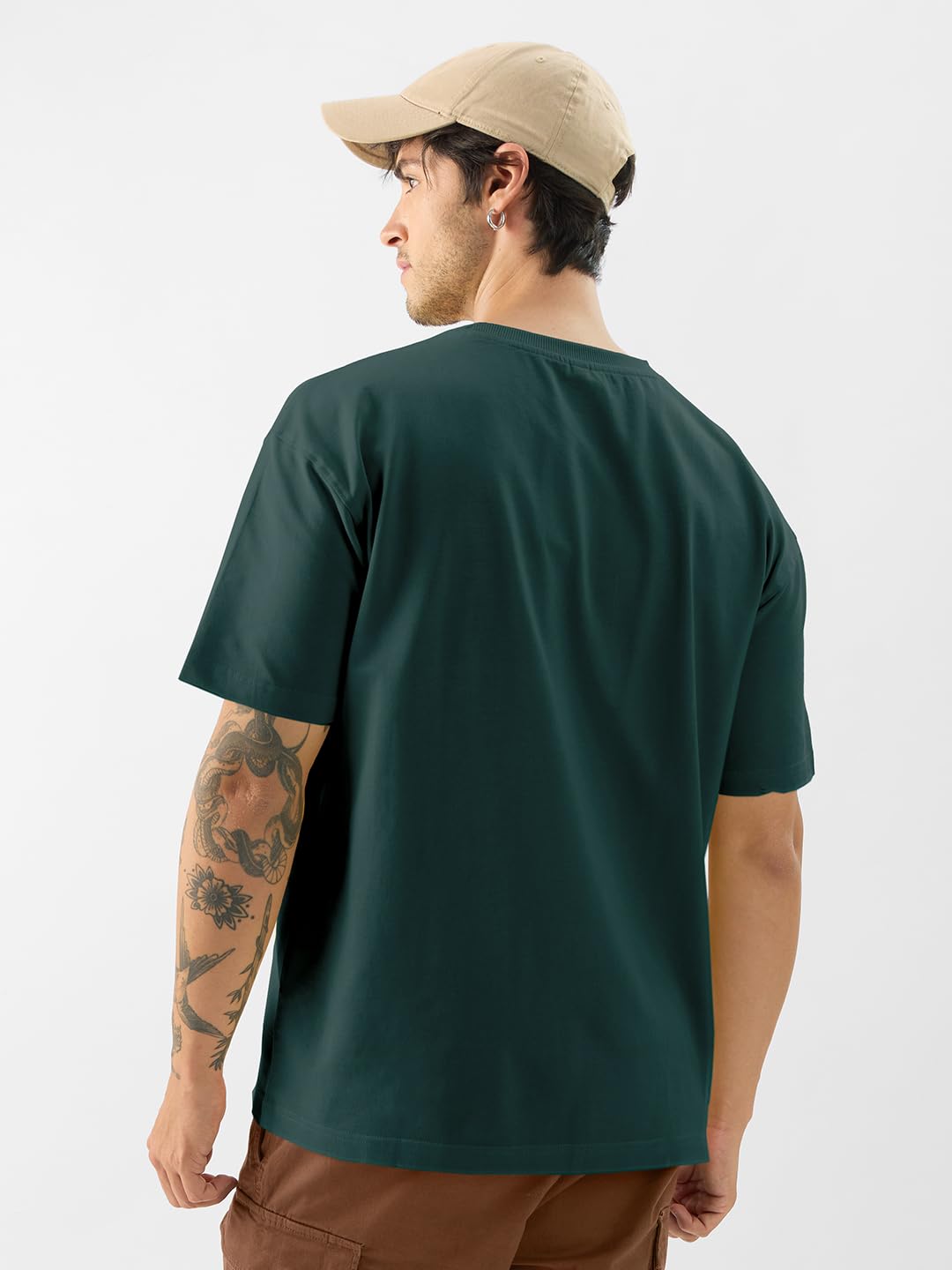 The Souled StoreSolids: Emerald GreenOversized T-Shirts