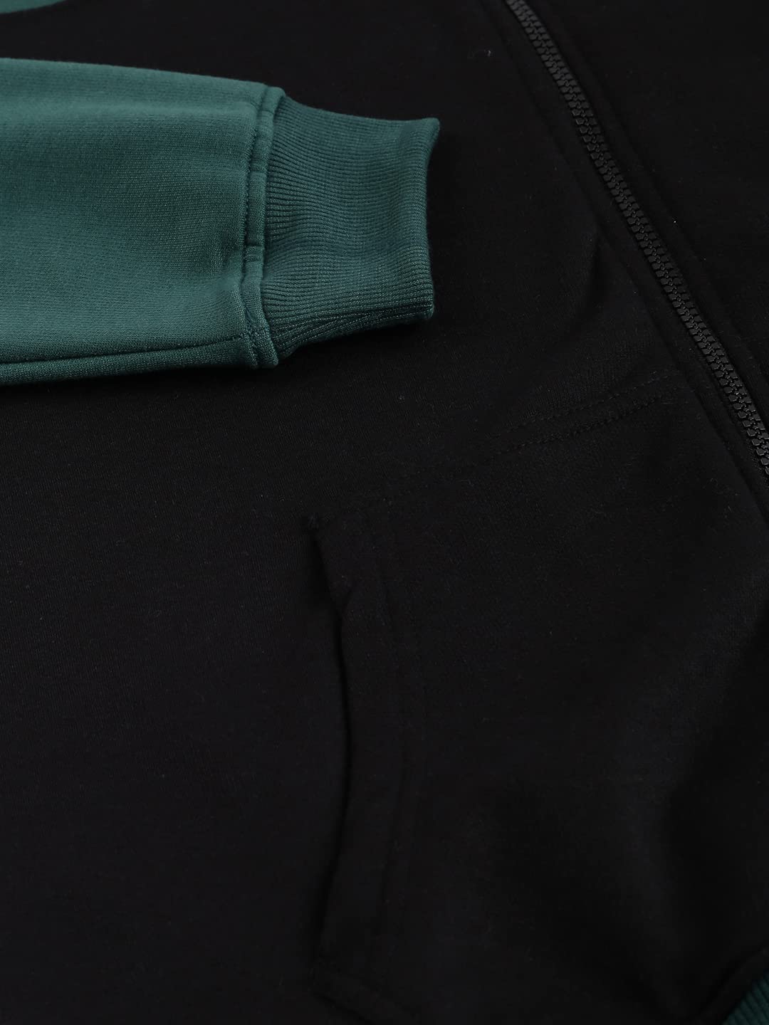 Dennis Lingo MenS Poly Cotton Sweatshirt With Front Open Zipper - Regular Fit Full Sleeves, Casual Winterwear For Men (Petrol G