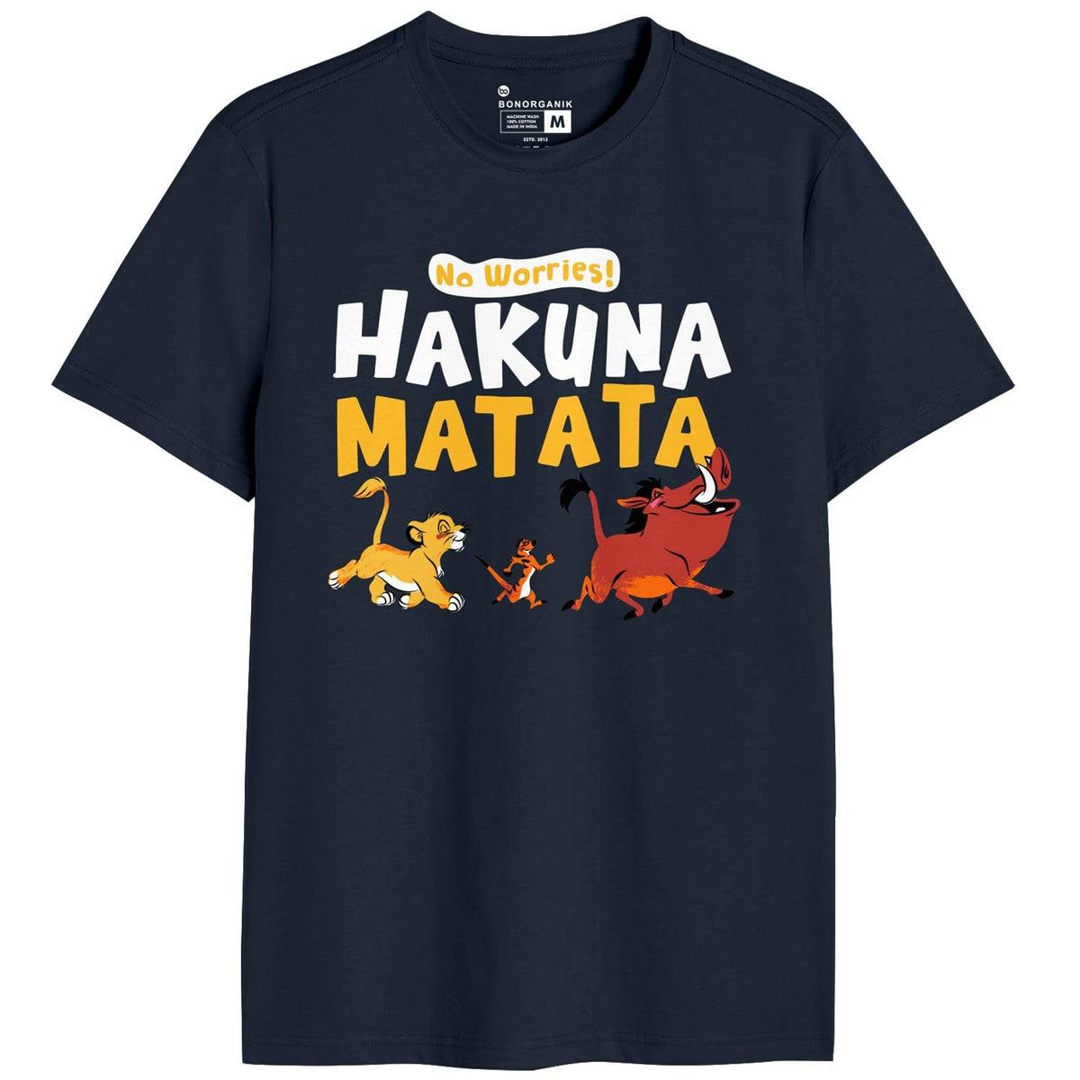 Bon Organik Mens Regular Fit T-Shirt (BON11442_Navy