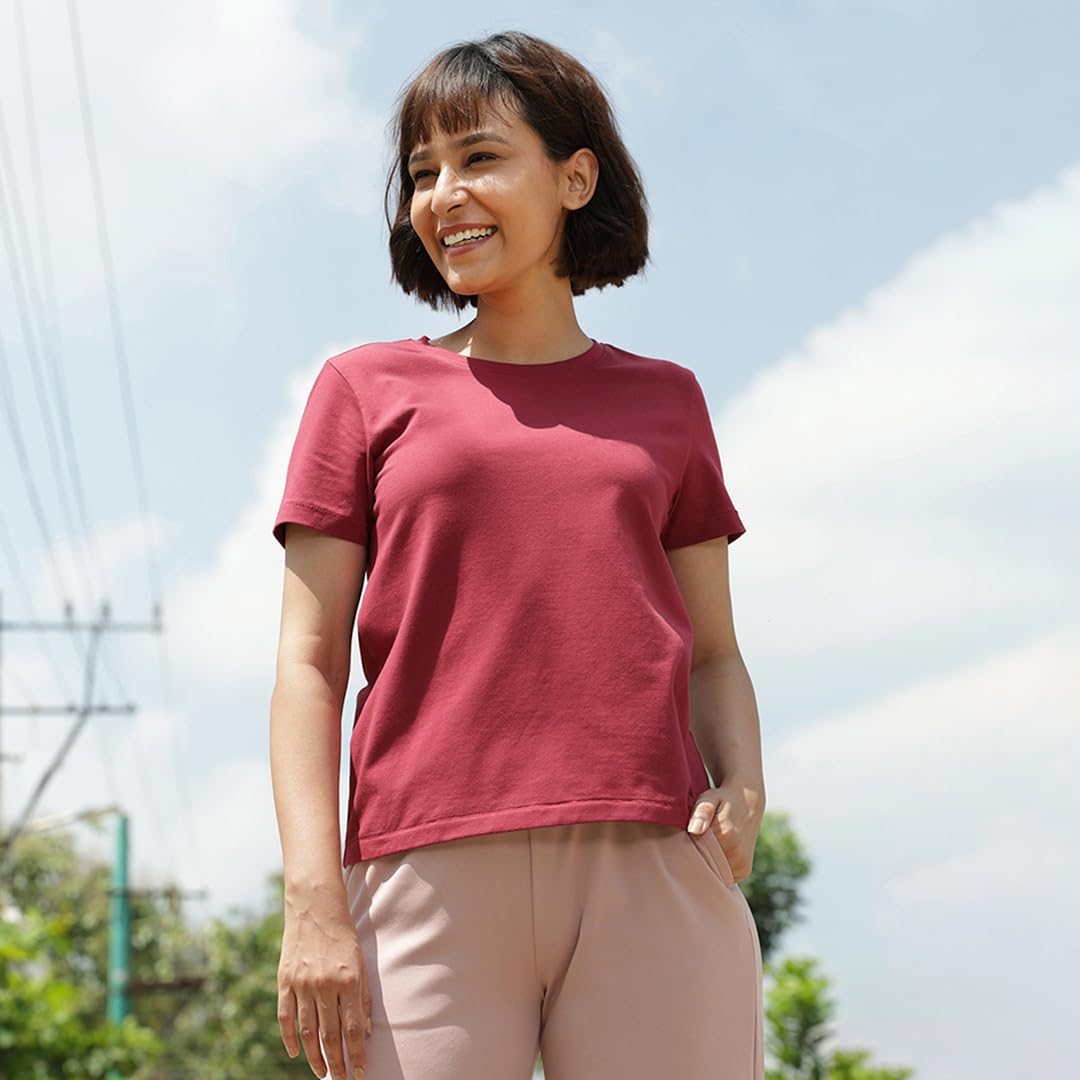 BlissClub Women The Last tee |Stays New for 750+ Days | Crop Length | Womens t-Shirt | Short Sleeves | 10X Durable | Cotton Tee
