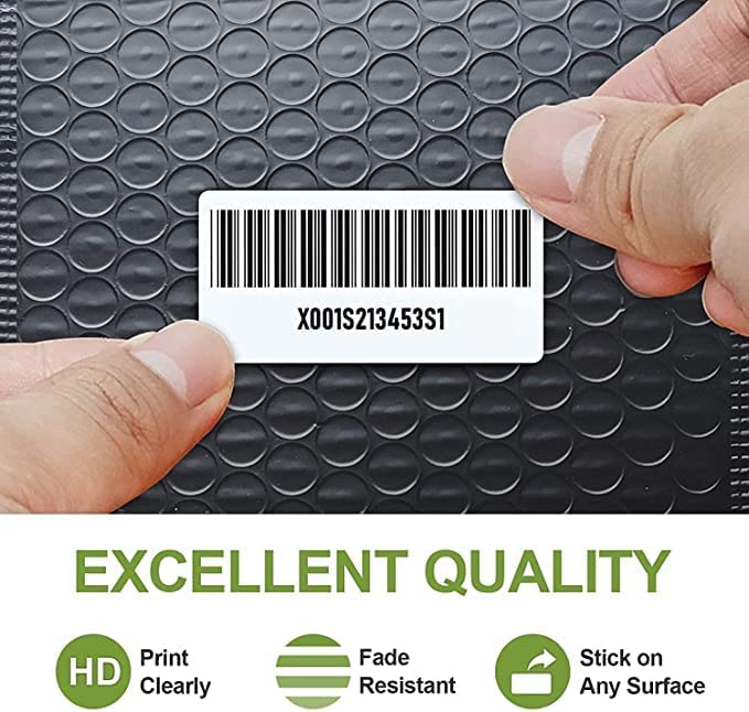 True-Ally 50x25 Thermal Sticker Label 2x1 inch (50mm x 25mm) Direct Thermal Barcode MRP Sticker Labels 400 Labels/Roll Designed