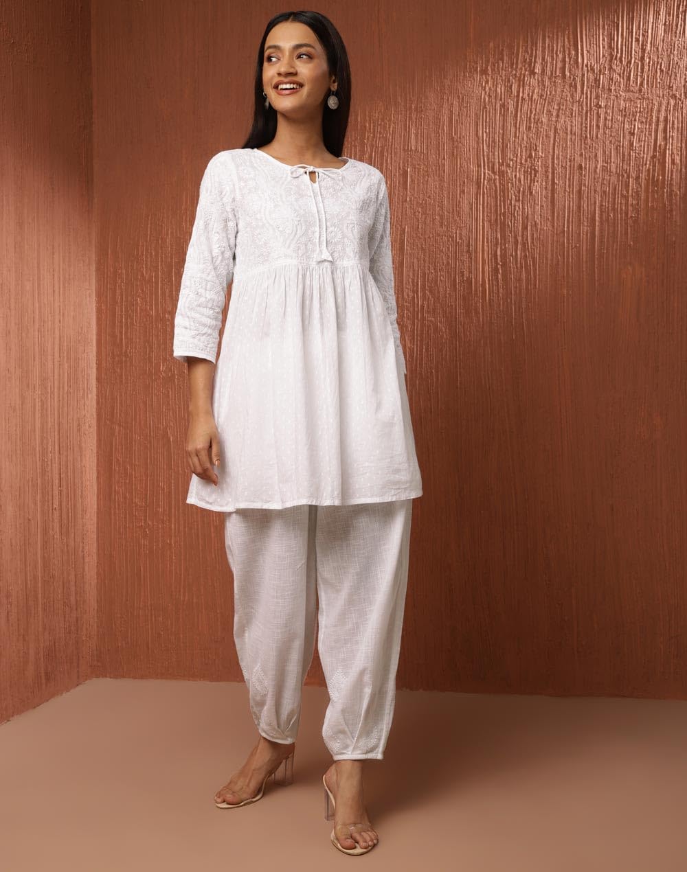 Fabindia Women's Embroidered Regular Tunic