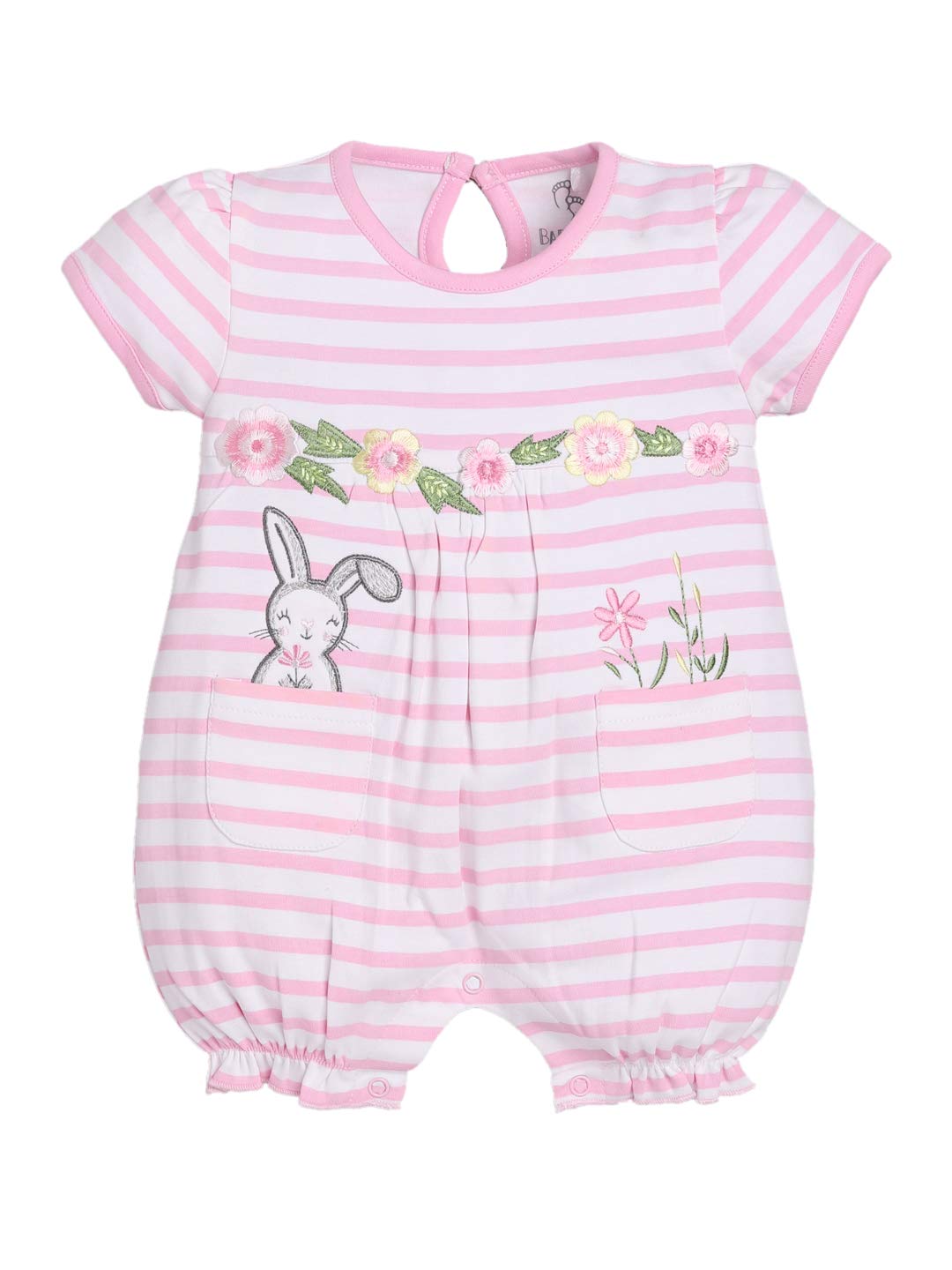 BabyGo Half Sleeves Baby Romper| 100% Cotton Rompers for New Born Baby| Baby Dress | Sleepsuit for Baby Girls| Onesies| 0-3M|