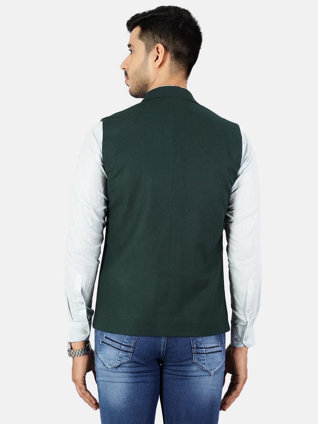 Wintage Men'S Tweed Wool Modi Nehru Jacket