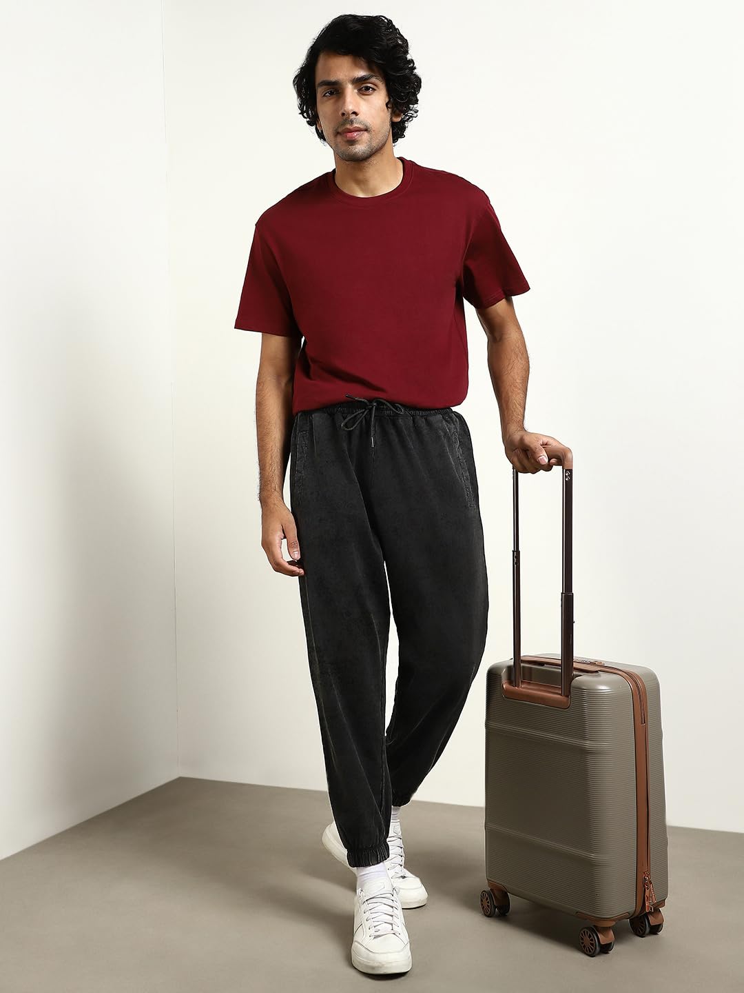 Nobero MenS Loose Track Pants (1M-Bwjg-R0138-Og_Black