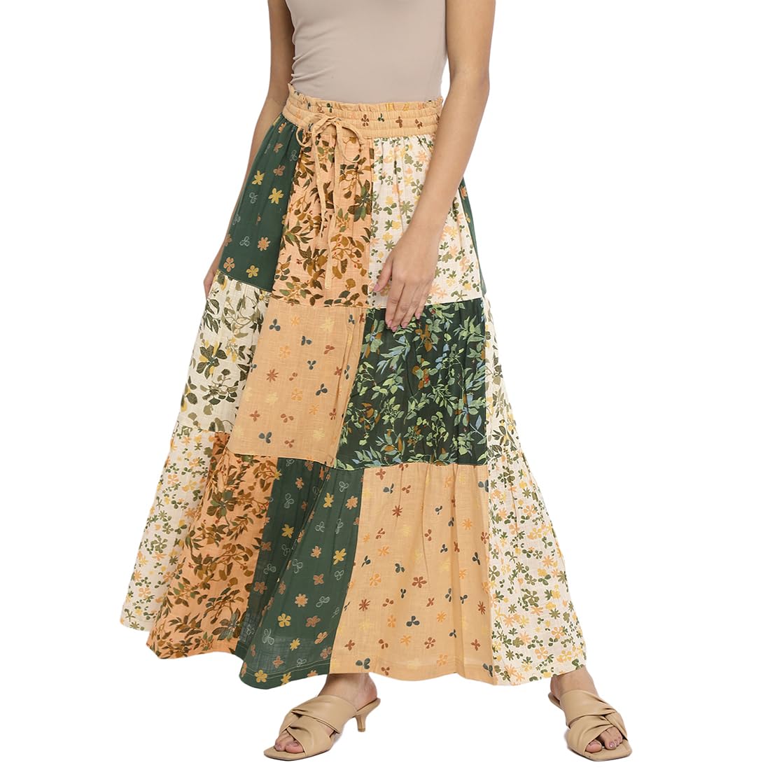 Fabindia Cotton Western Skirt Multicolour