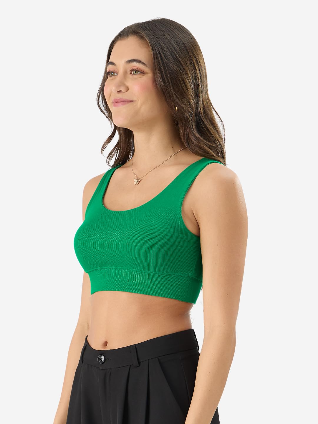 The Souled Store Kelly Women and Girls Sleeveless Round Neck Bralette Top