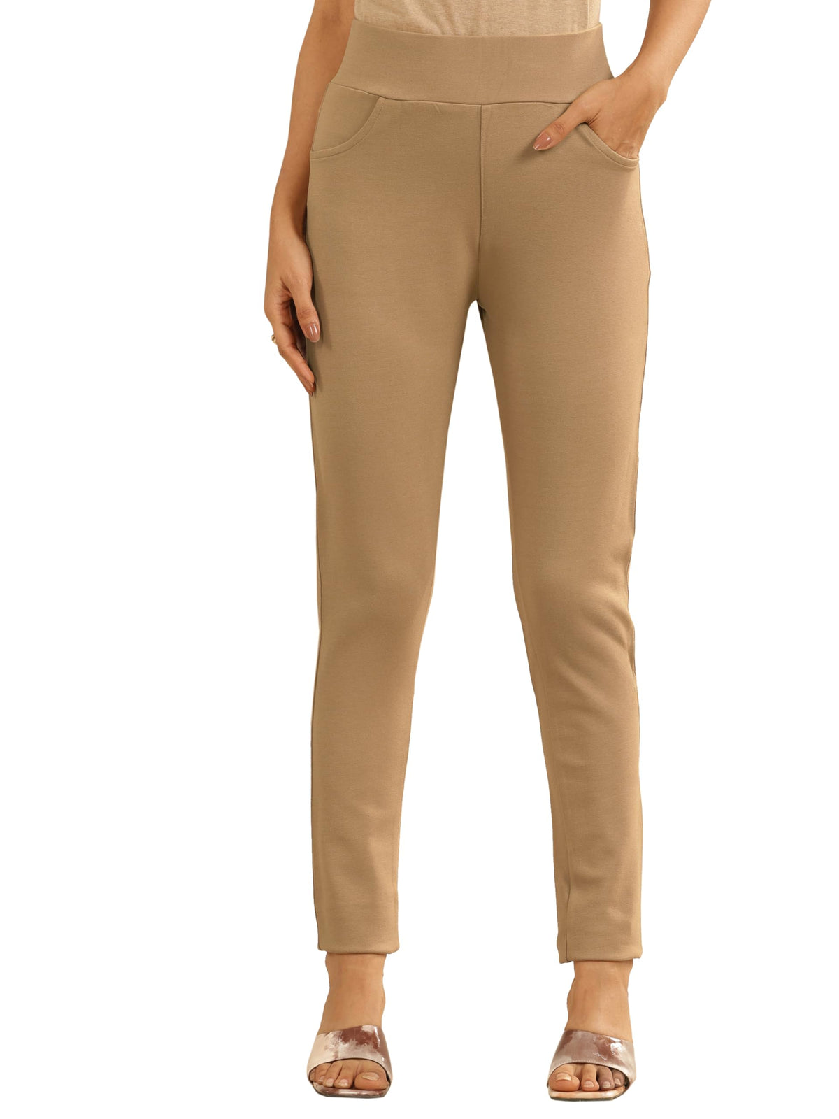 Libas WomenS Regular Jeggins (Pl1679_Beige