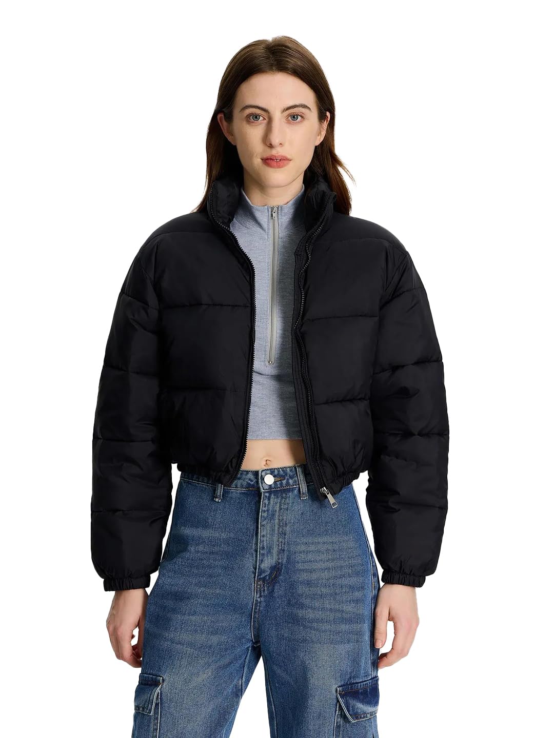 KOTTY Women Full Sleeve Solid Puffer Jacket