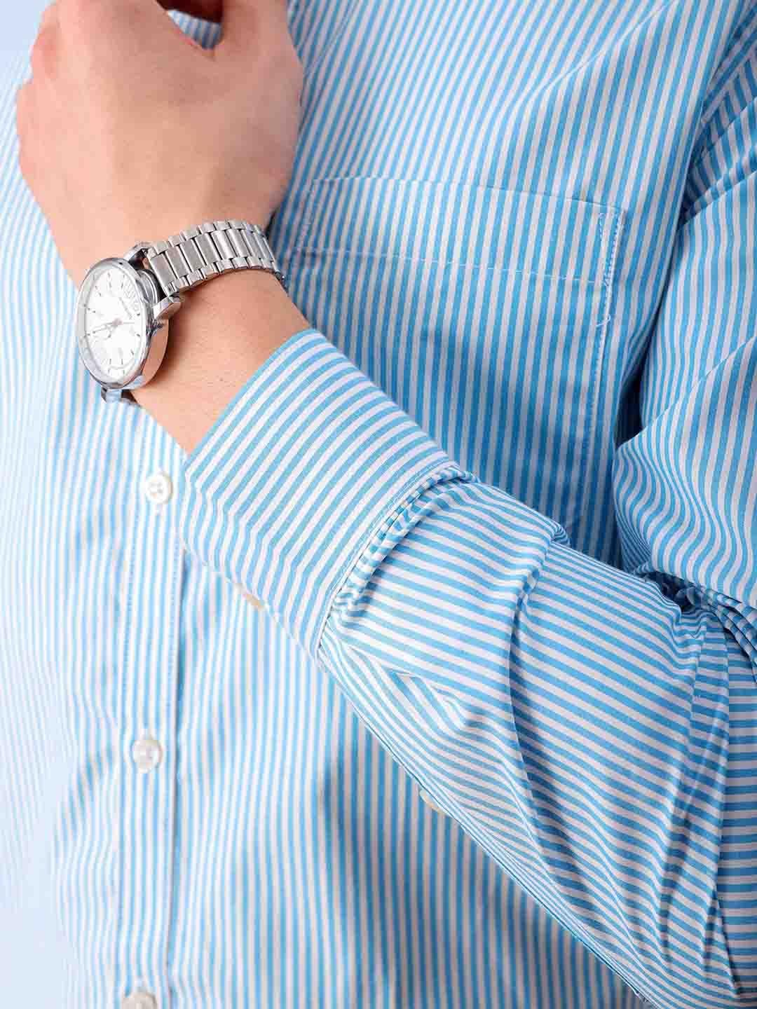 The Indian Garage Co Mens Slim Fit Shirt (0424-SHFRST-02-02_Teal