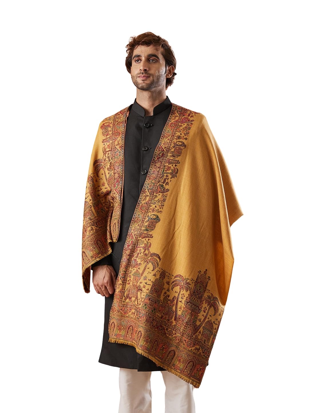 Pashmoda Men Rajwada Kaani Shawl (Size: 101x203 Cm)