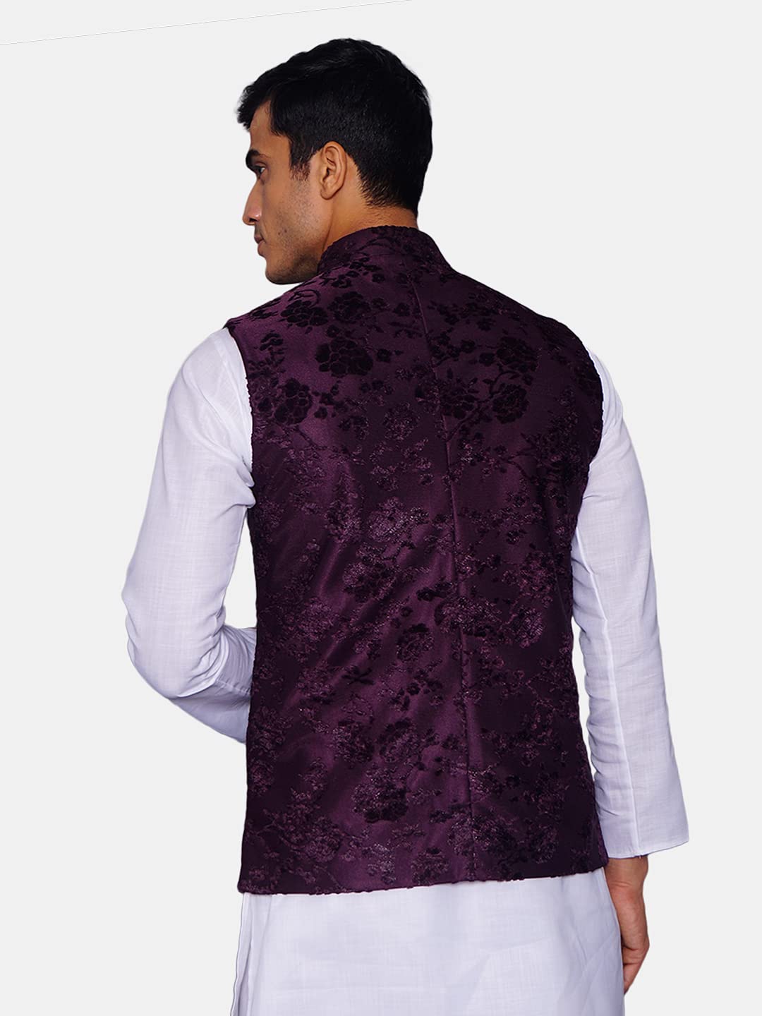 Wintage Men'S Embroidered Velvet Party/Festive Indian Jodhpuri Grandad Nehru Modi Jacket Waistcoat