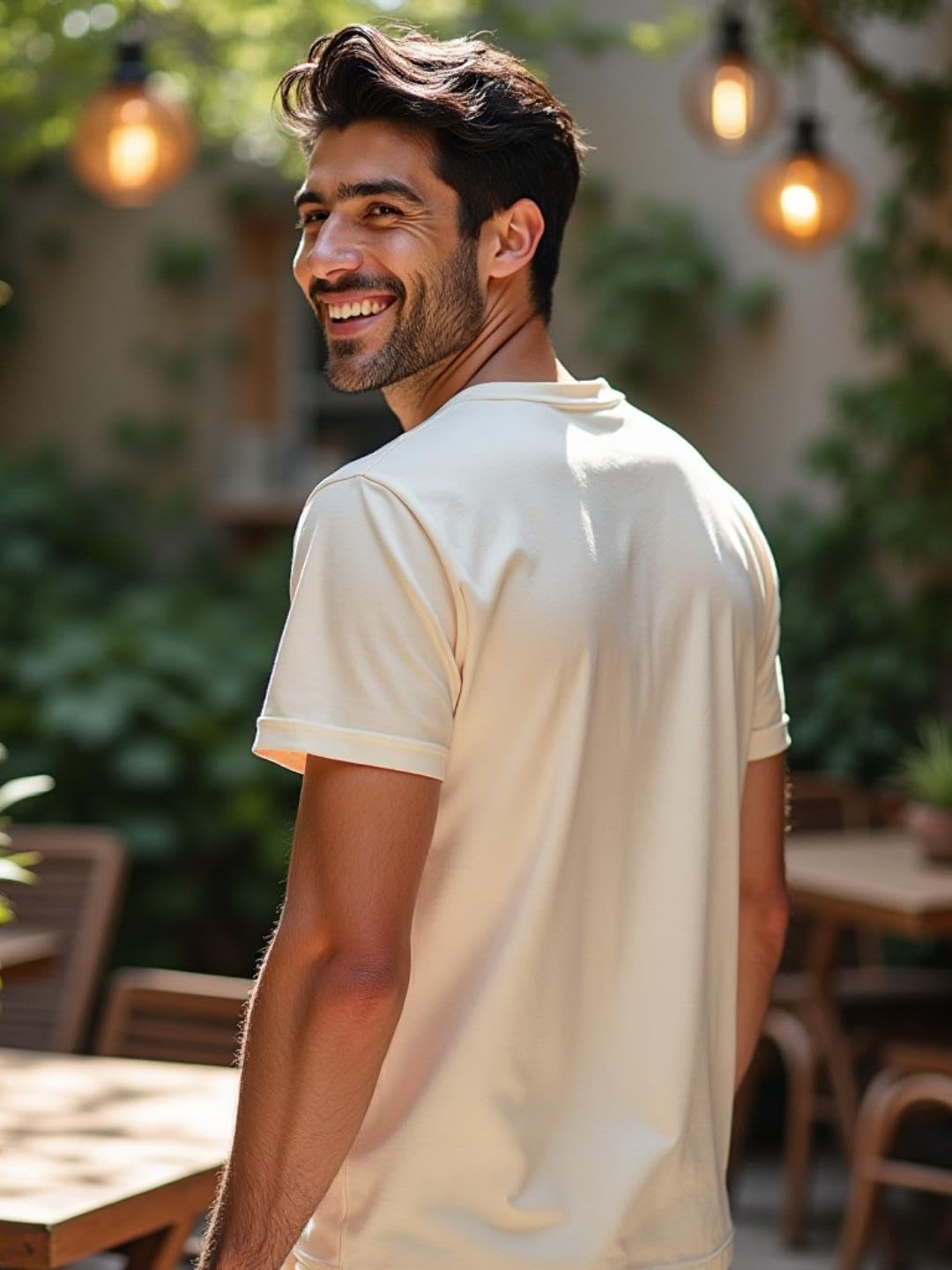 Nobero MenS Solid Regular Fit T-Shirt (1M-Twts-C0682_Sand
