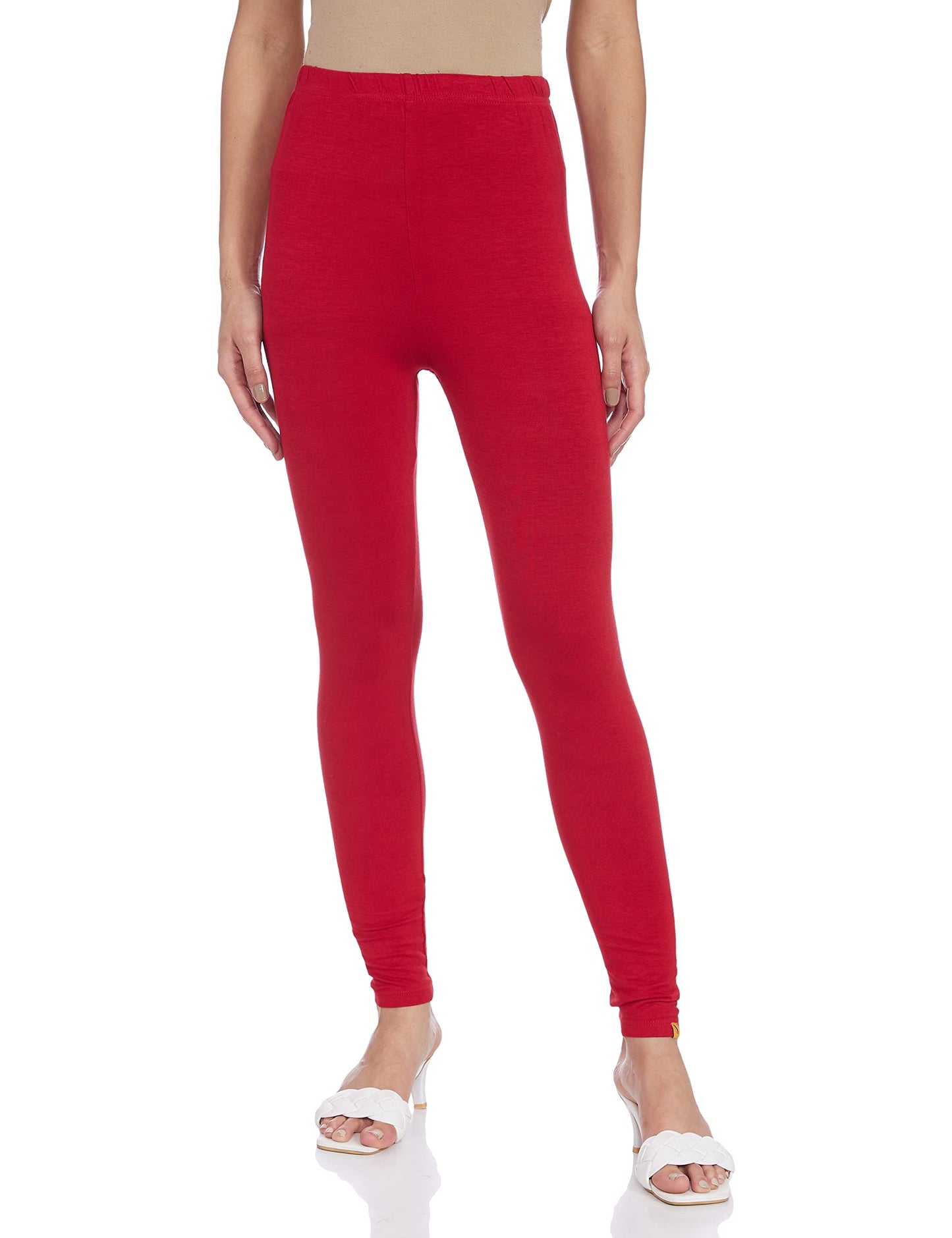Aurelia Women Regular Fit Cotton Tights (Crk60019-01682_L_Red_Red_L)