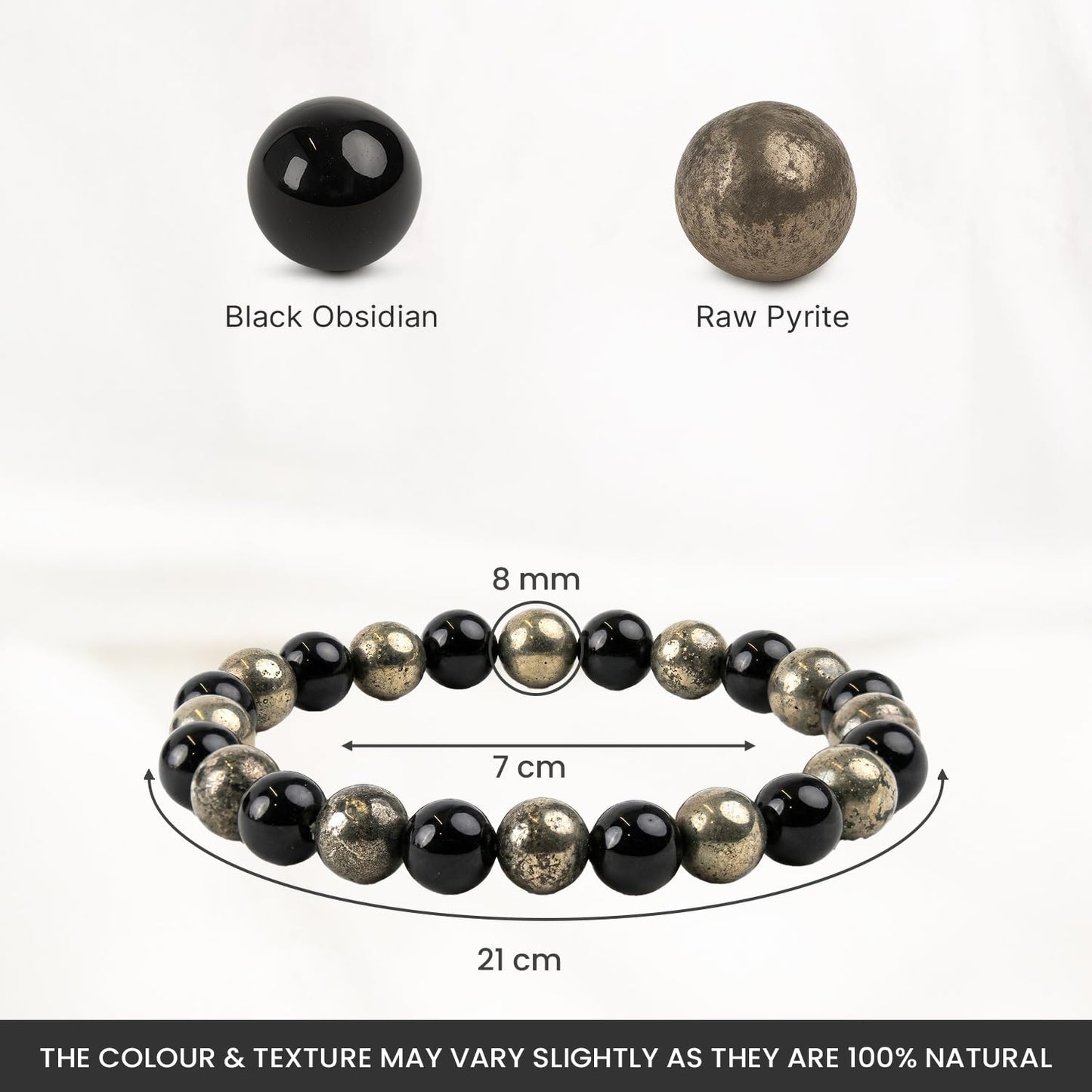 Astrotalk Richie Rich Bracelet | Money Magnet Crystal for Wealth, Confidence & Protection | With Pyrite & Black Obsidian | Bracelet for Man & Woman | Gift for Man & Woman