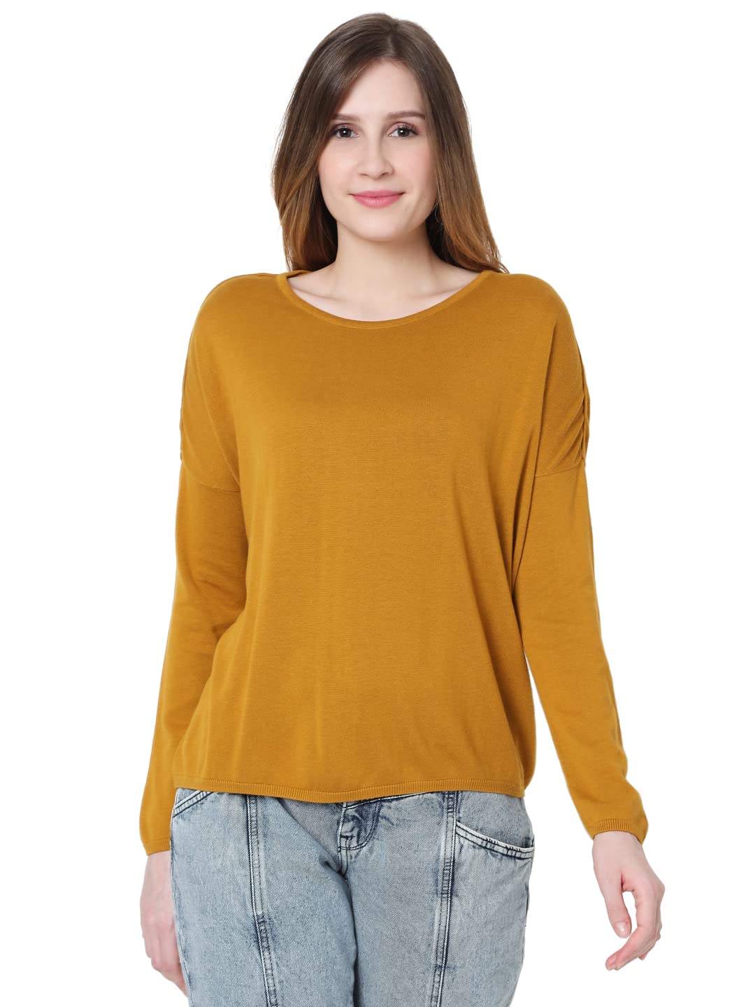 Vero Moda WomenS Casual Cotton Sweater (2135232_Chai Tea_Xl)